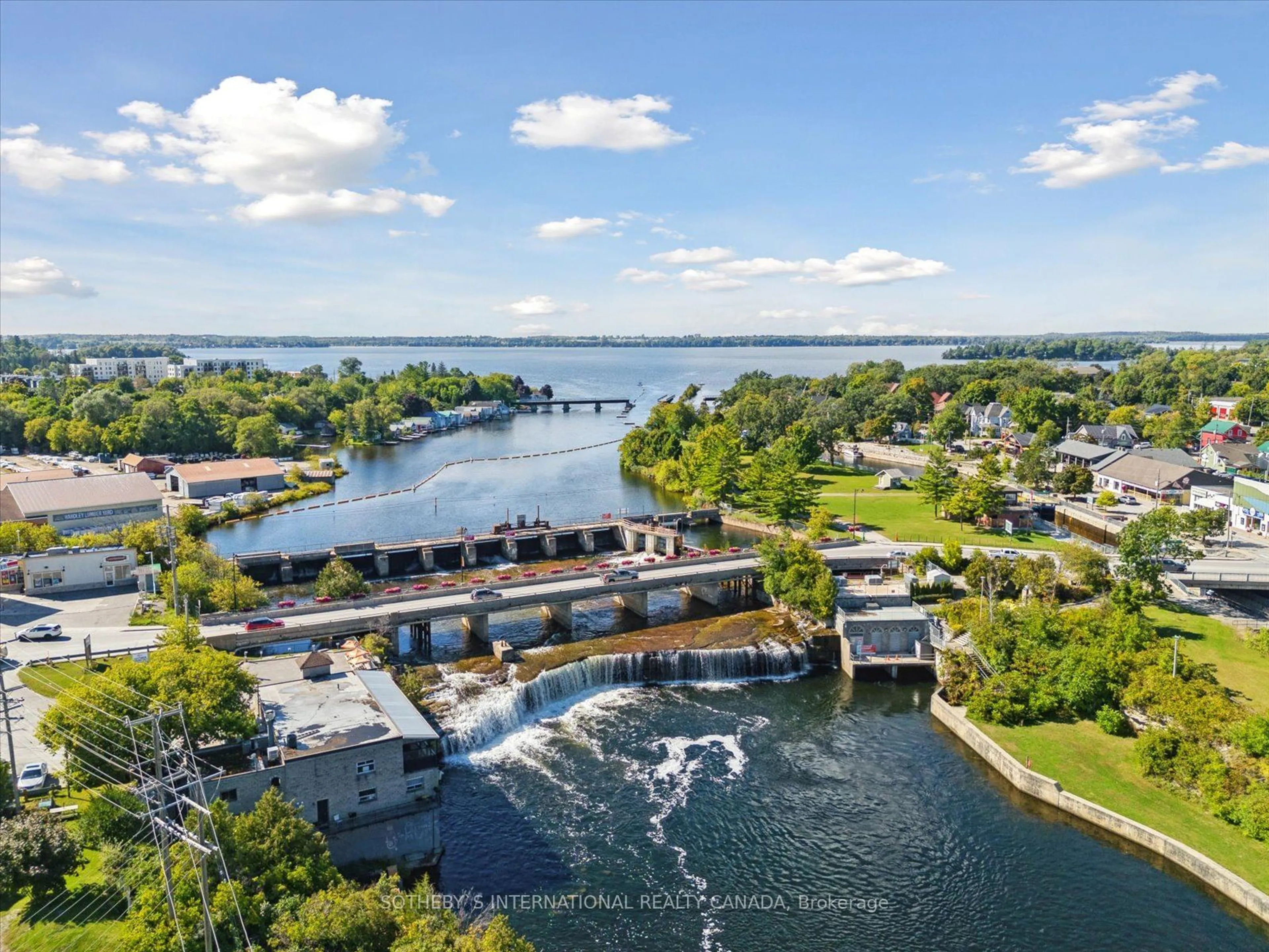 A pic from outside/outdoor area/front of a property/back of a property/a pic from drone, water/lake/river/ocean view for 19B West St #208, Kawartha Lakes Ontario K0M 1N0