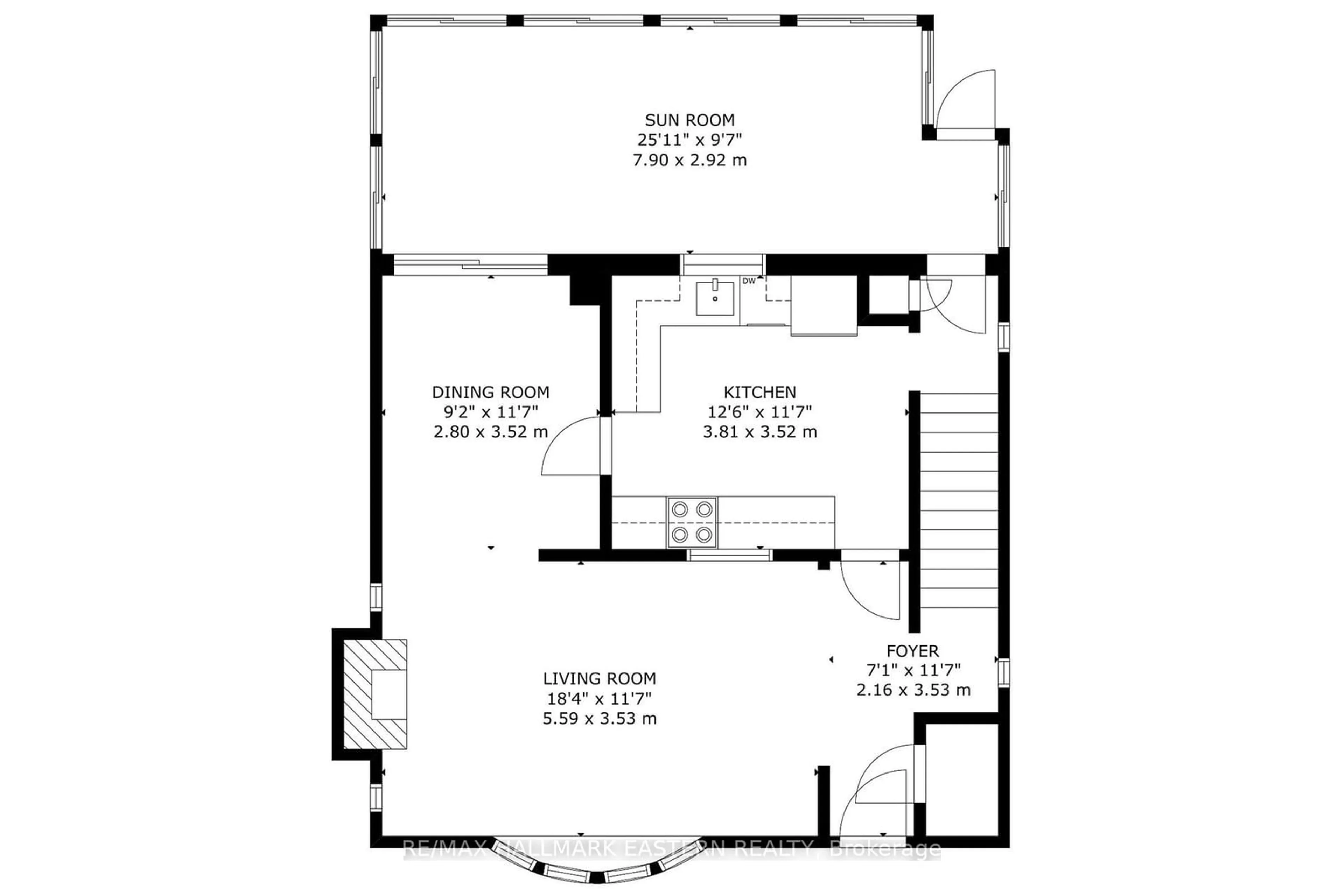 Floor plan for 217 Mcfarlane St, Peterborough Ontario K9H 1K1