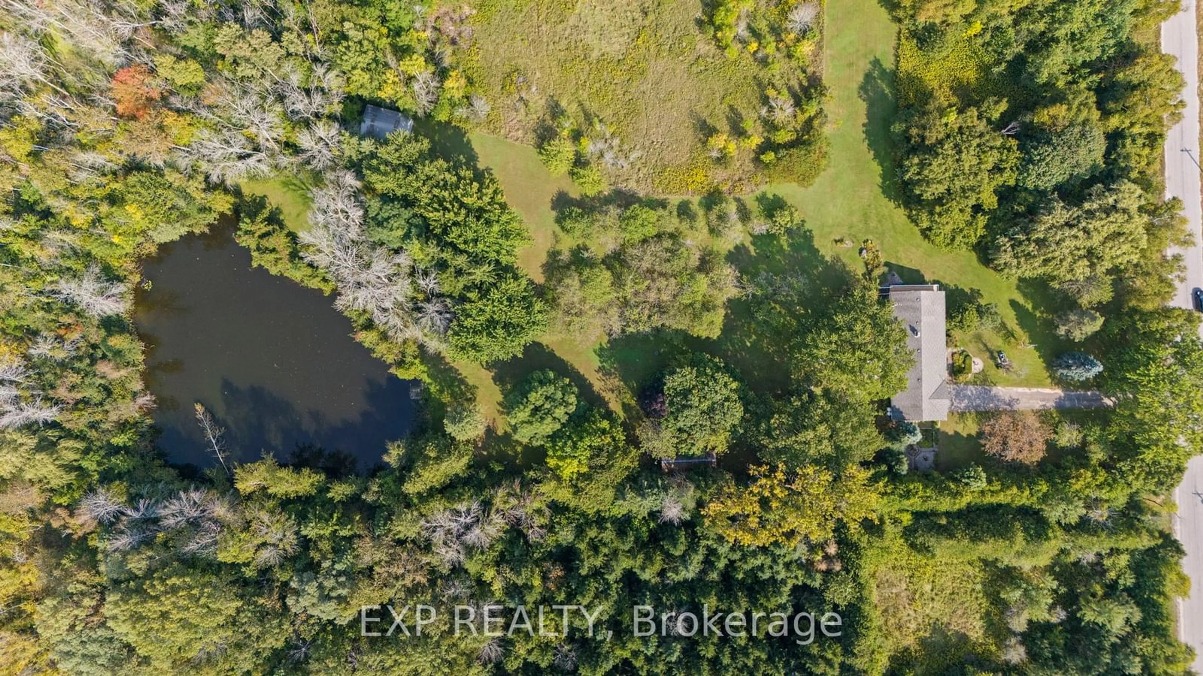 A pic from outside/outdoor area/front of a property/back of a property/a pic from drone, water/lake/river/ocean view for 283 Rainbow Ridge Rd, Kawartha Lakes Ontario K0M 2C0