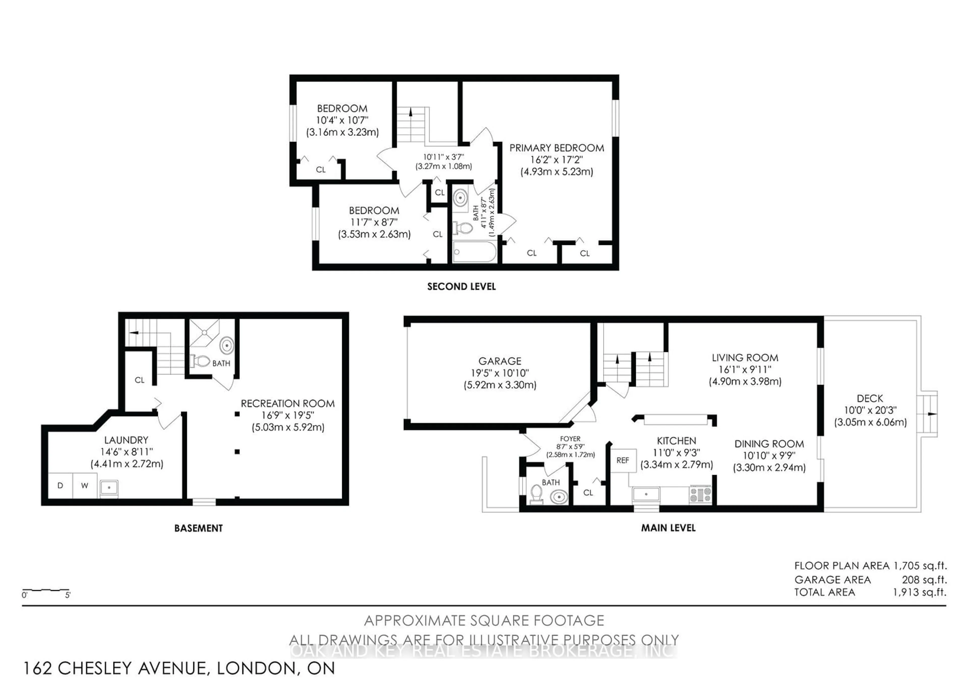 Floor plan for 162 Chesley Ave, London Ontario N5Z 5B8