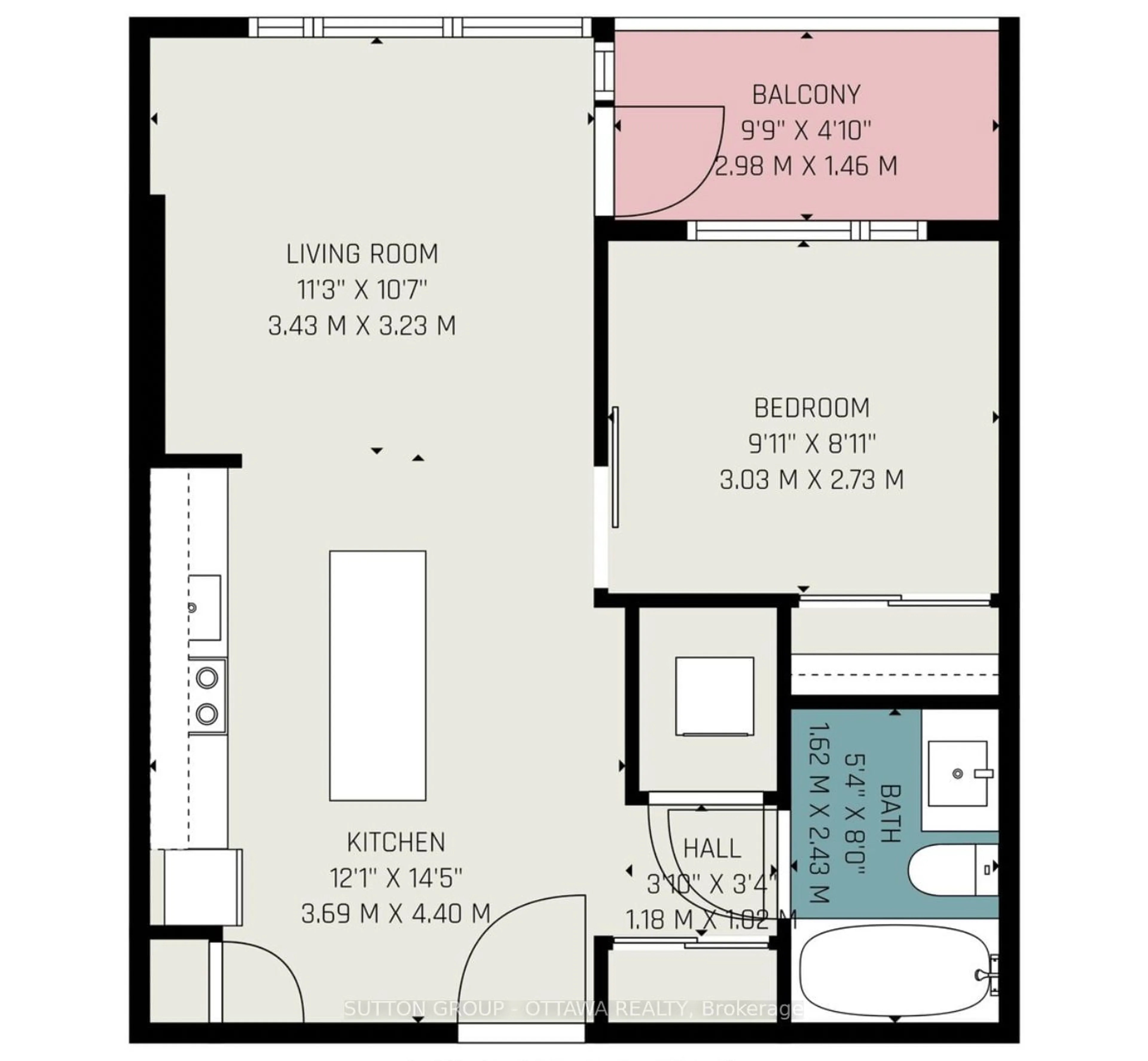 Floor plan for 360 Patricia Avenue Rd #509, Westboro - Hampton Park Ontario K1Z 0A8