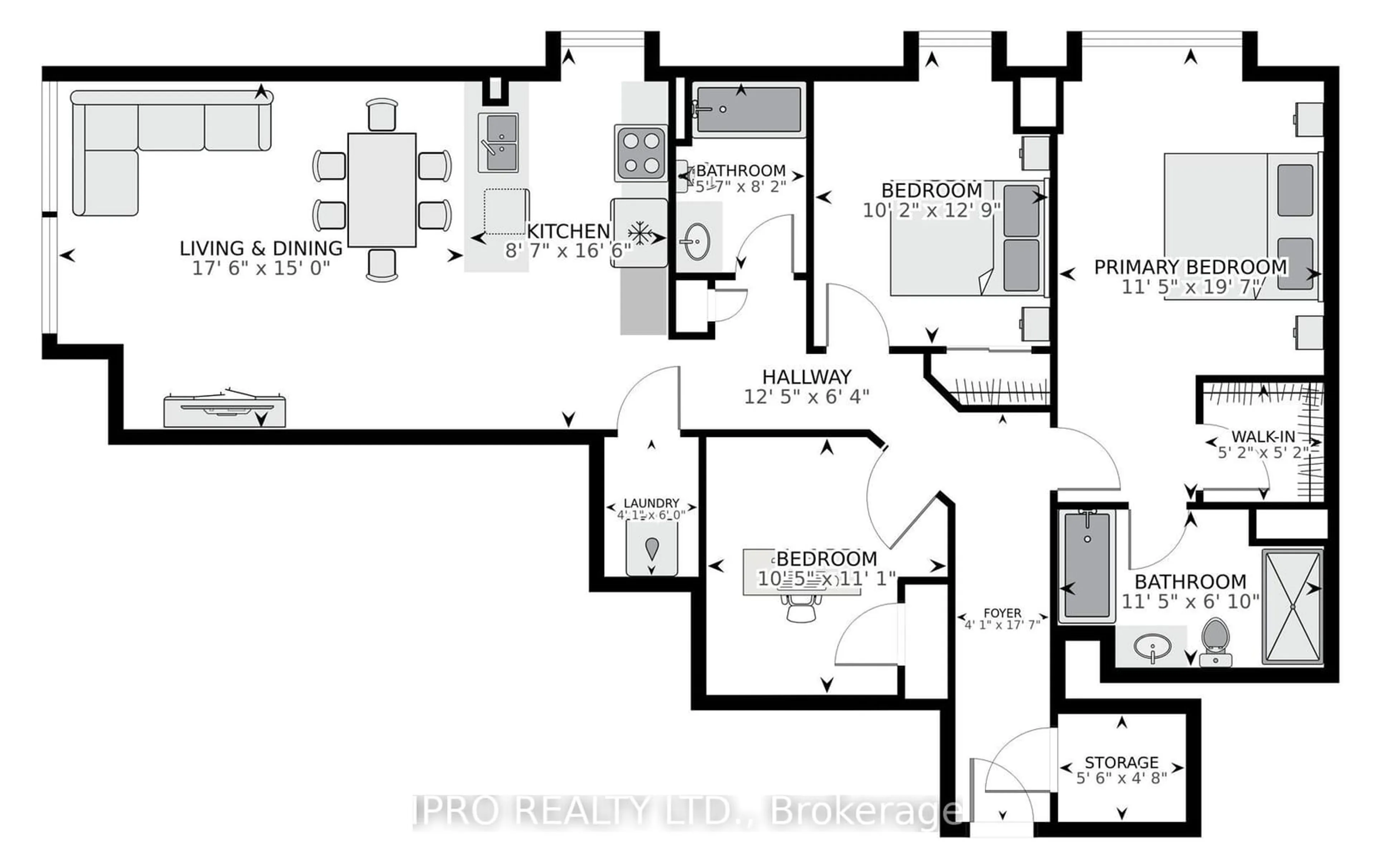 Floor plan for 427 Aberdeen Ave #PH04, Hamilton Ontario L8P 2S4