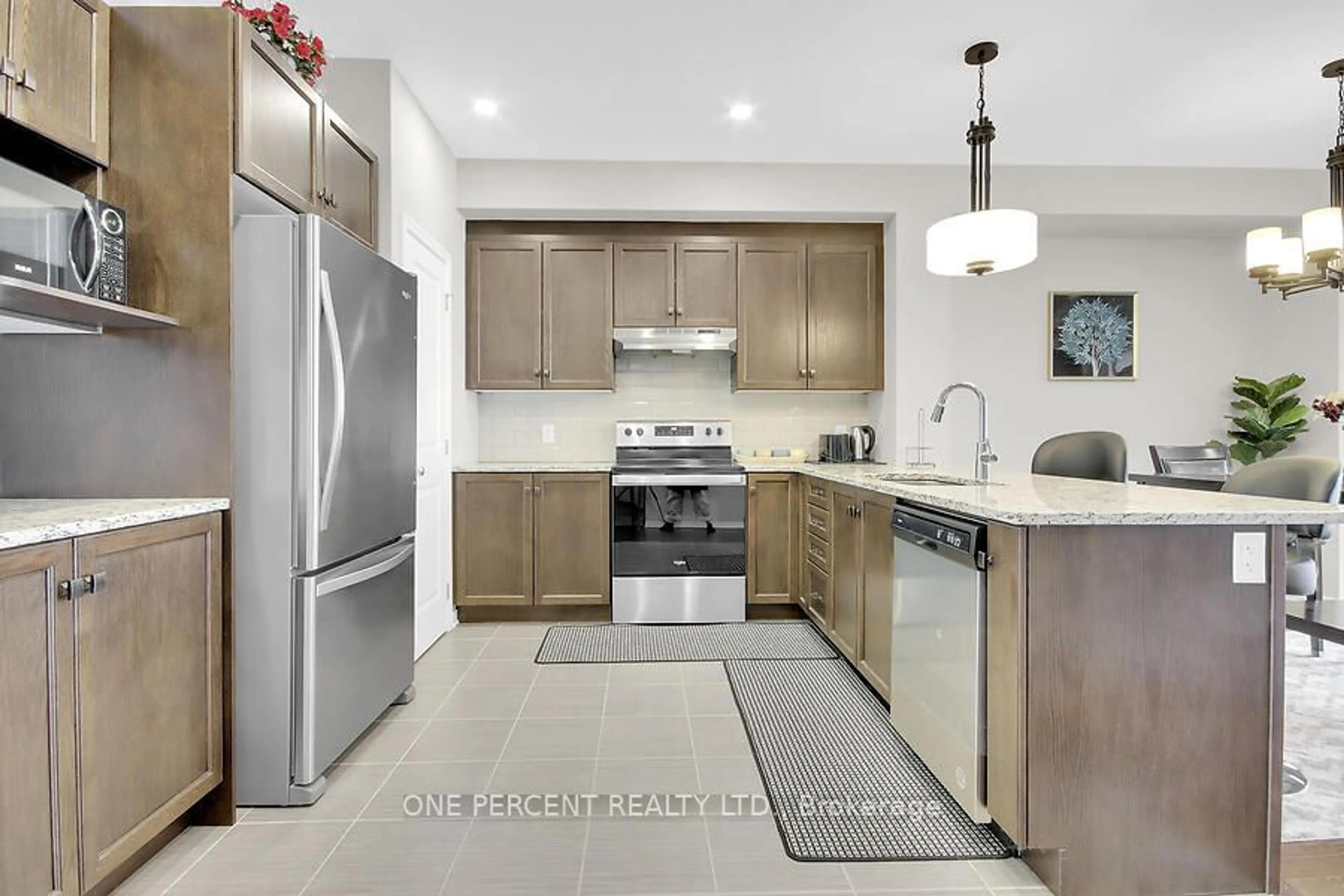 Open concept kitchen, ceramic/tile floor for 405 Cope Dr, Kanata Ontario K2V 0P4