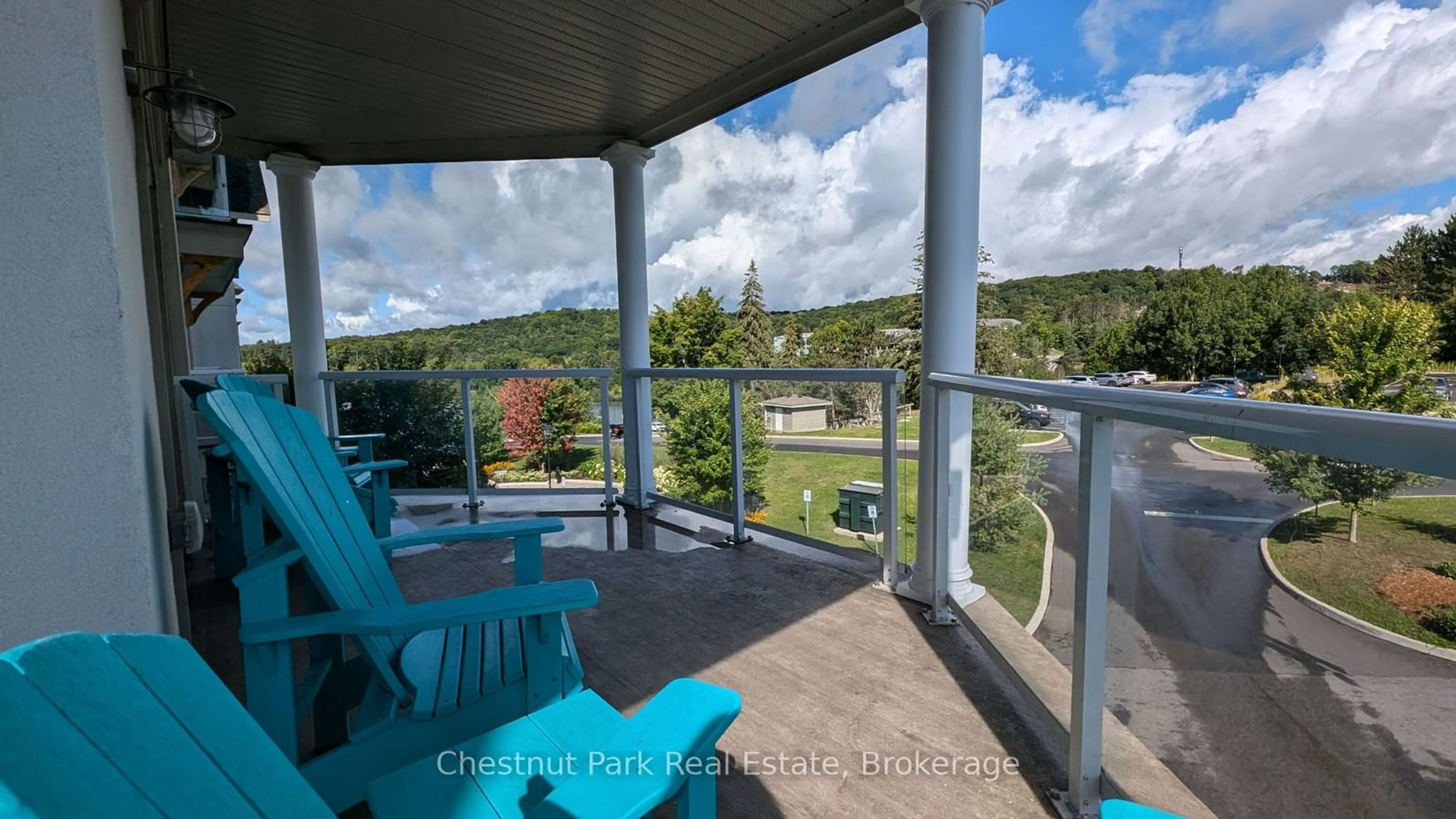 Balcony in the apartment, water/lake/river/ocean view for 25 PEN LAKE POINT Rd #316, Huntsville Ontario P1H 1A9