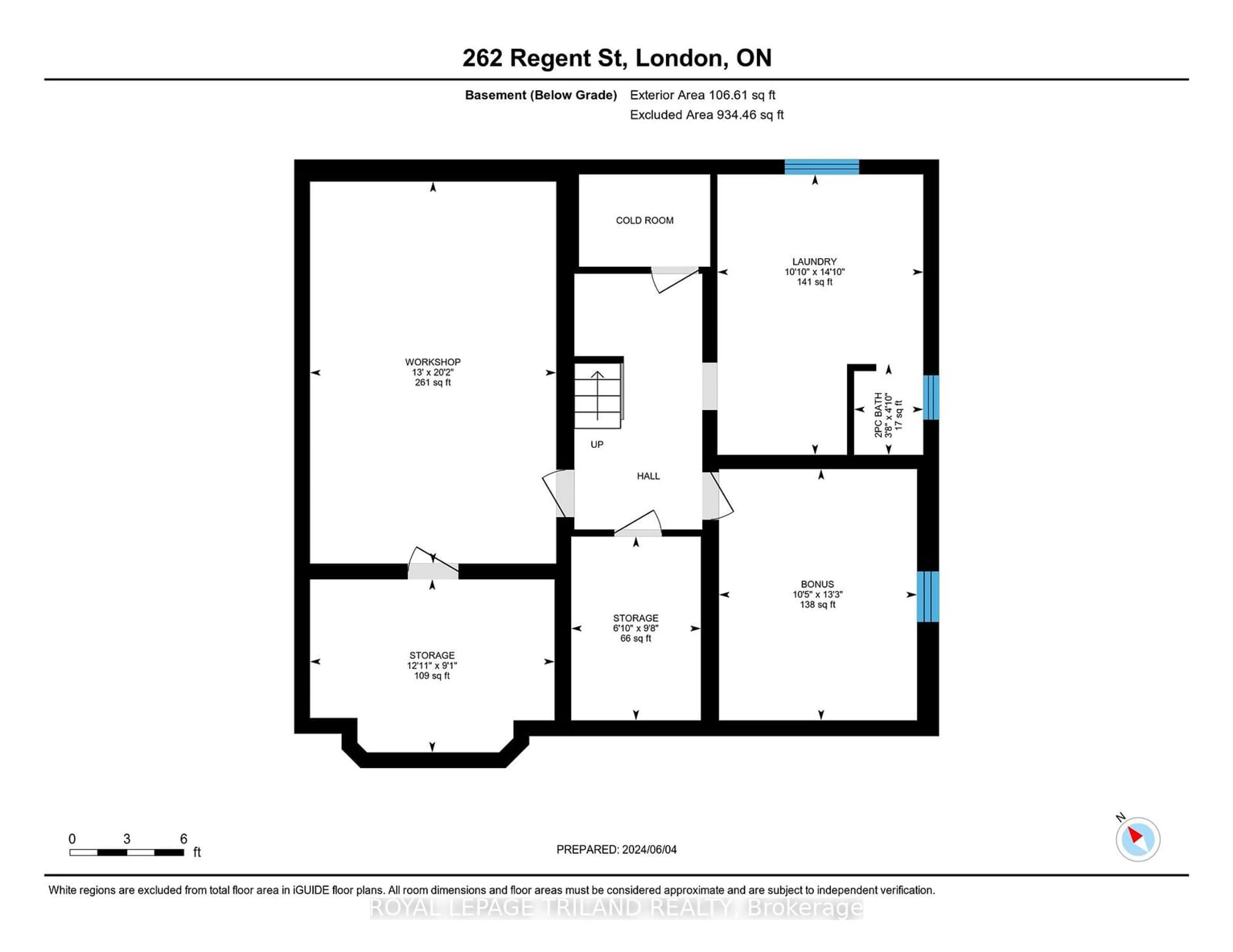 Floor plan for 262 Regent St, London Ontario N6A 2H2