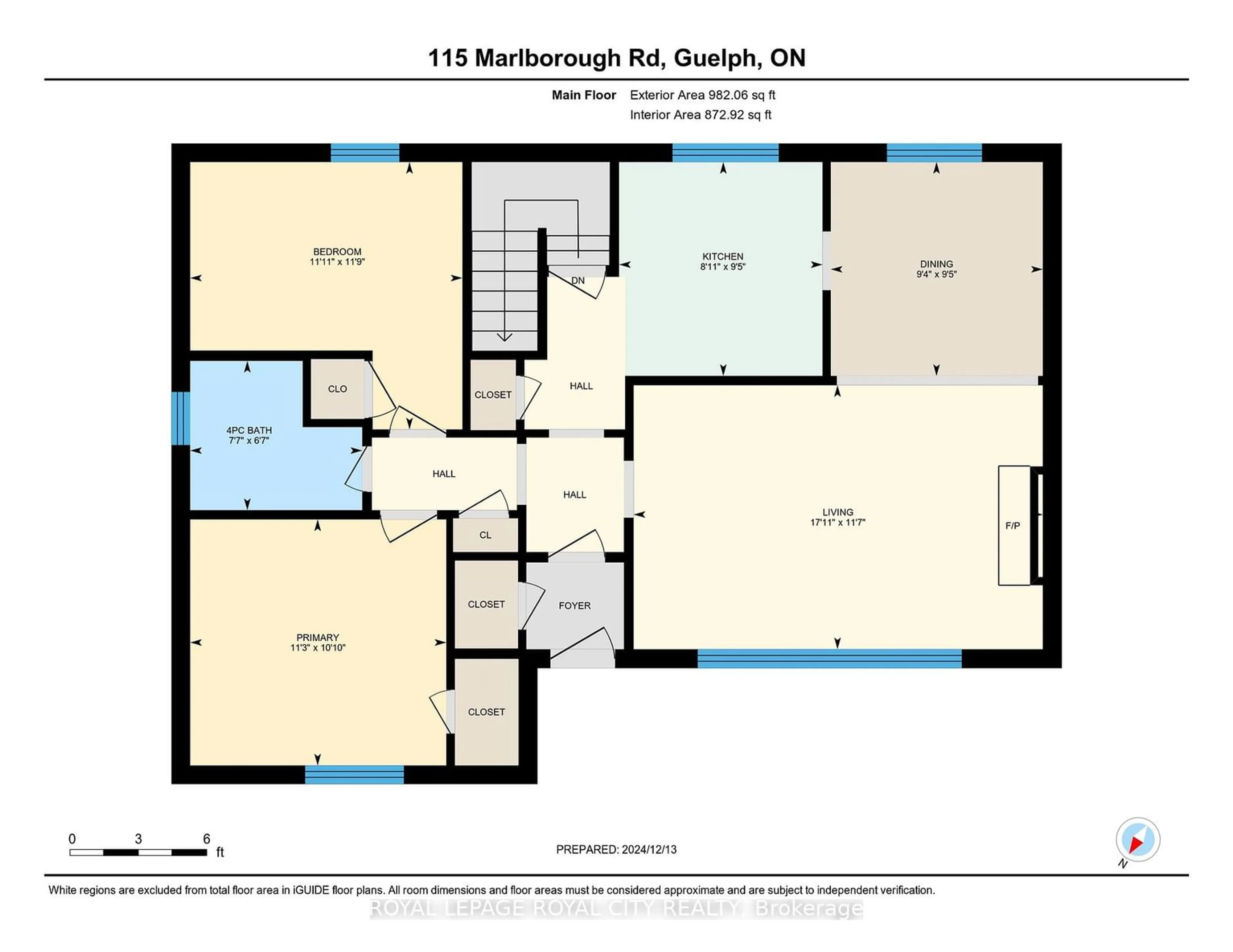 Floor plan for 115 Marlborough Rd, Guelph Ontario N1E 3Y2