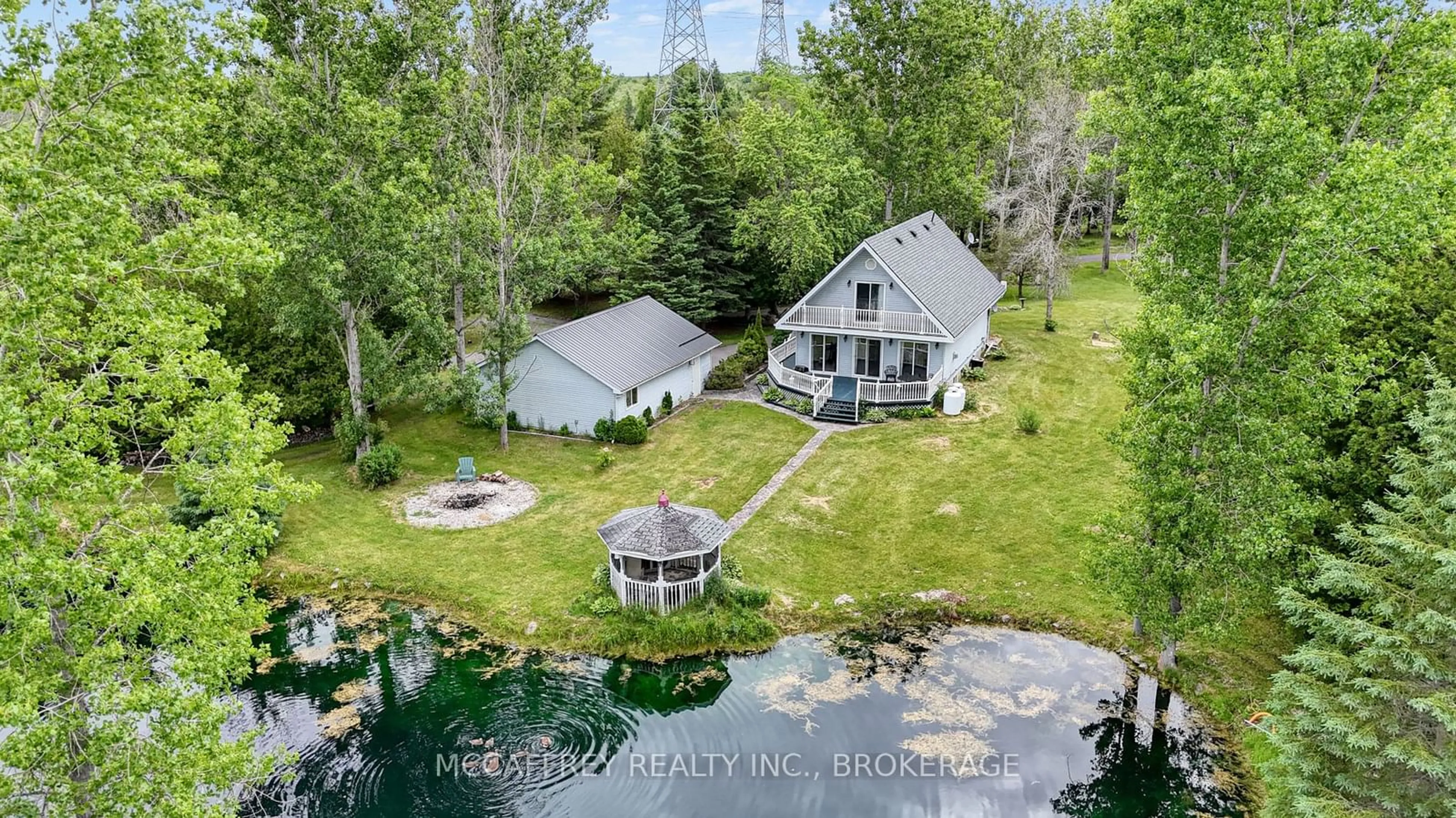 A pic from outside/outdoor area/front of a property/back of a property/a pic from drone, water/lake/river/ocean view for 535 BEECHWOOD Rd, Greater Napanee Ontario K7R 3L1