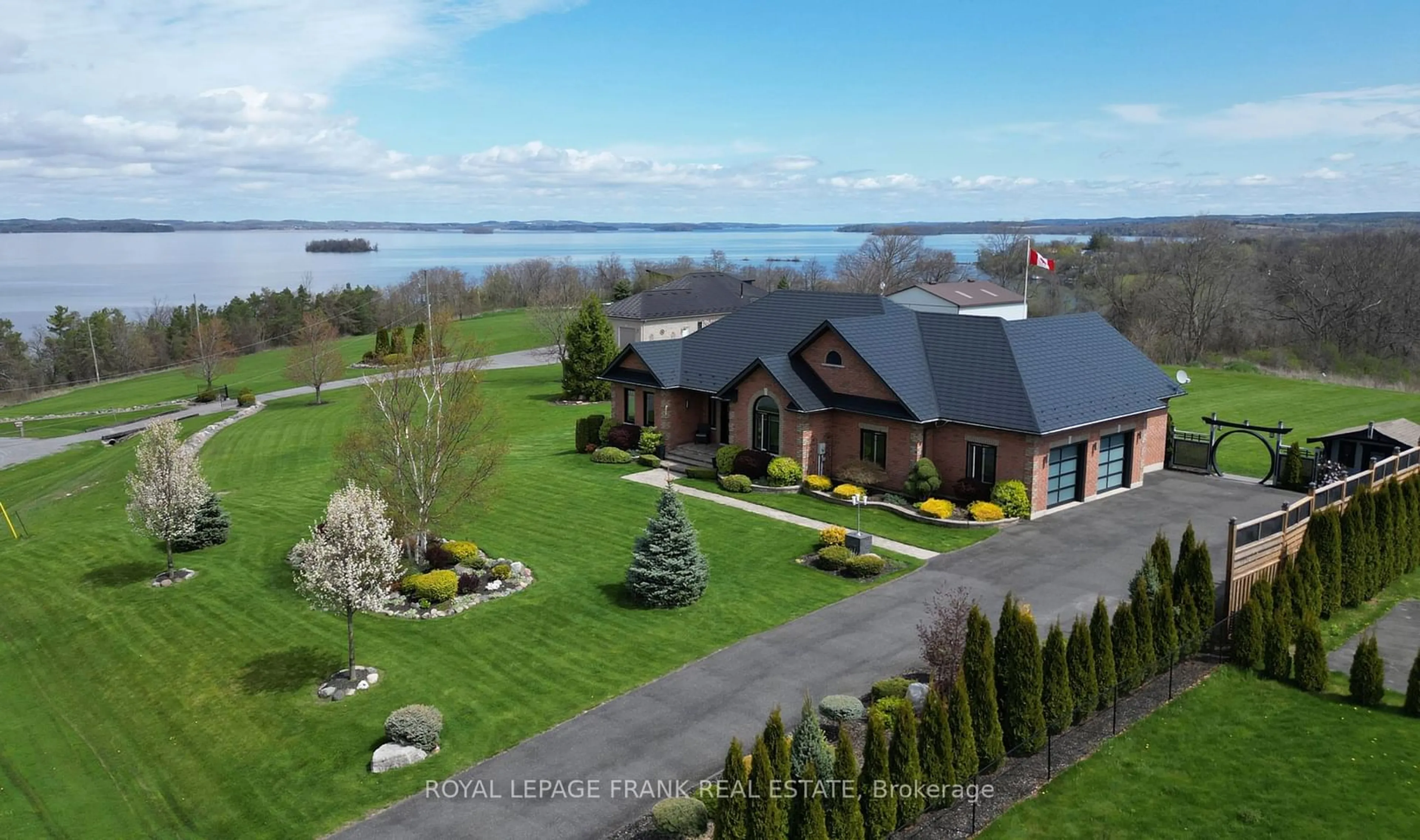 A pic from outside/outdoor area/front of a property/back of a property/a pic from drone, water/lake/river/ocean view for 5387 Sutter Creek Dr, Hamilton Township Ontario K0K 2E0