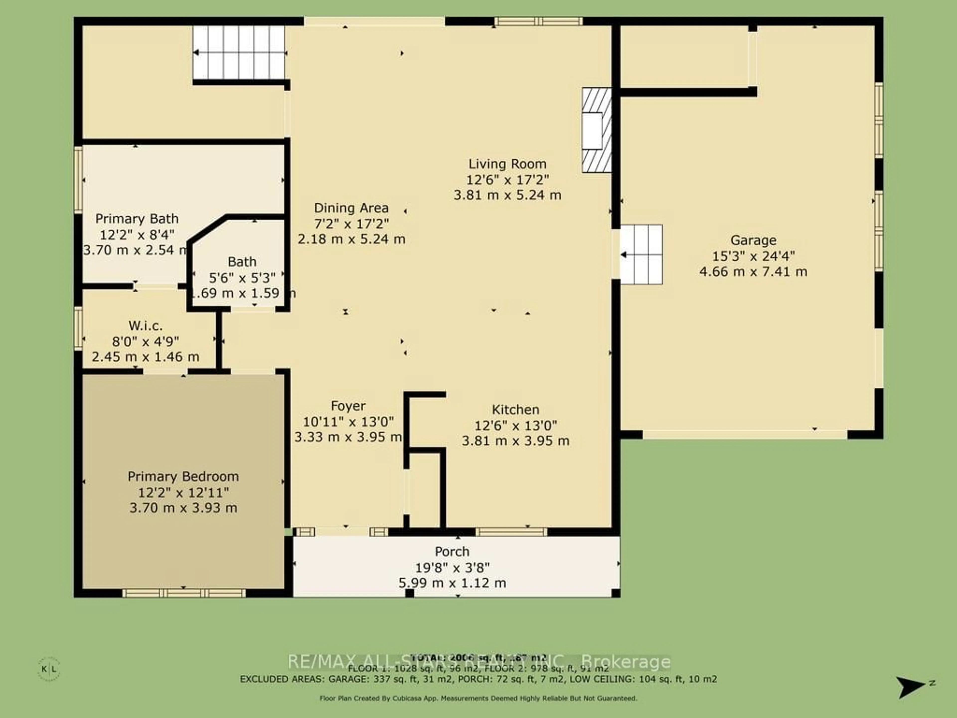 Floor plan for 316 1/2 Riverside Dr, Kawartha Lakes Ontario K0M 1A0