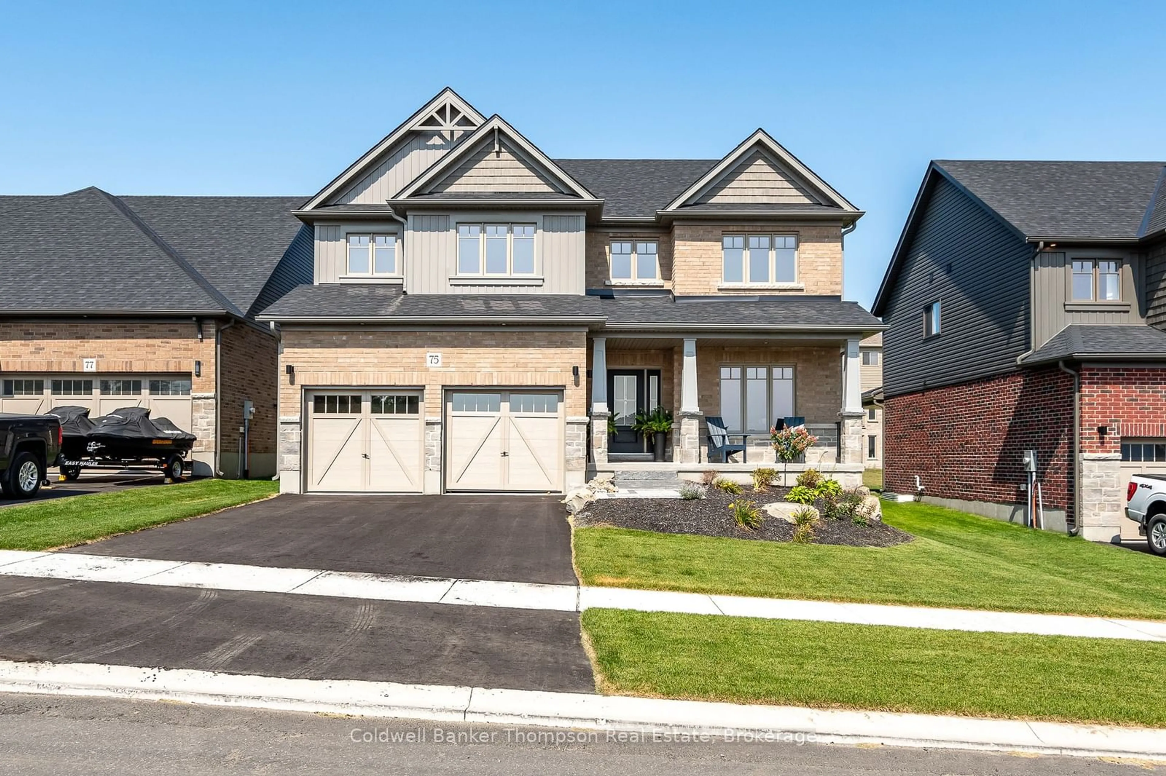 Home with brick exterior material, street for 75 EAGLECREST Ave, Huntsville Ontario P1H 0B7