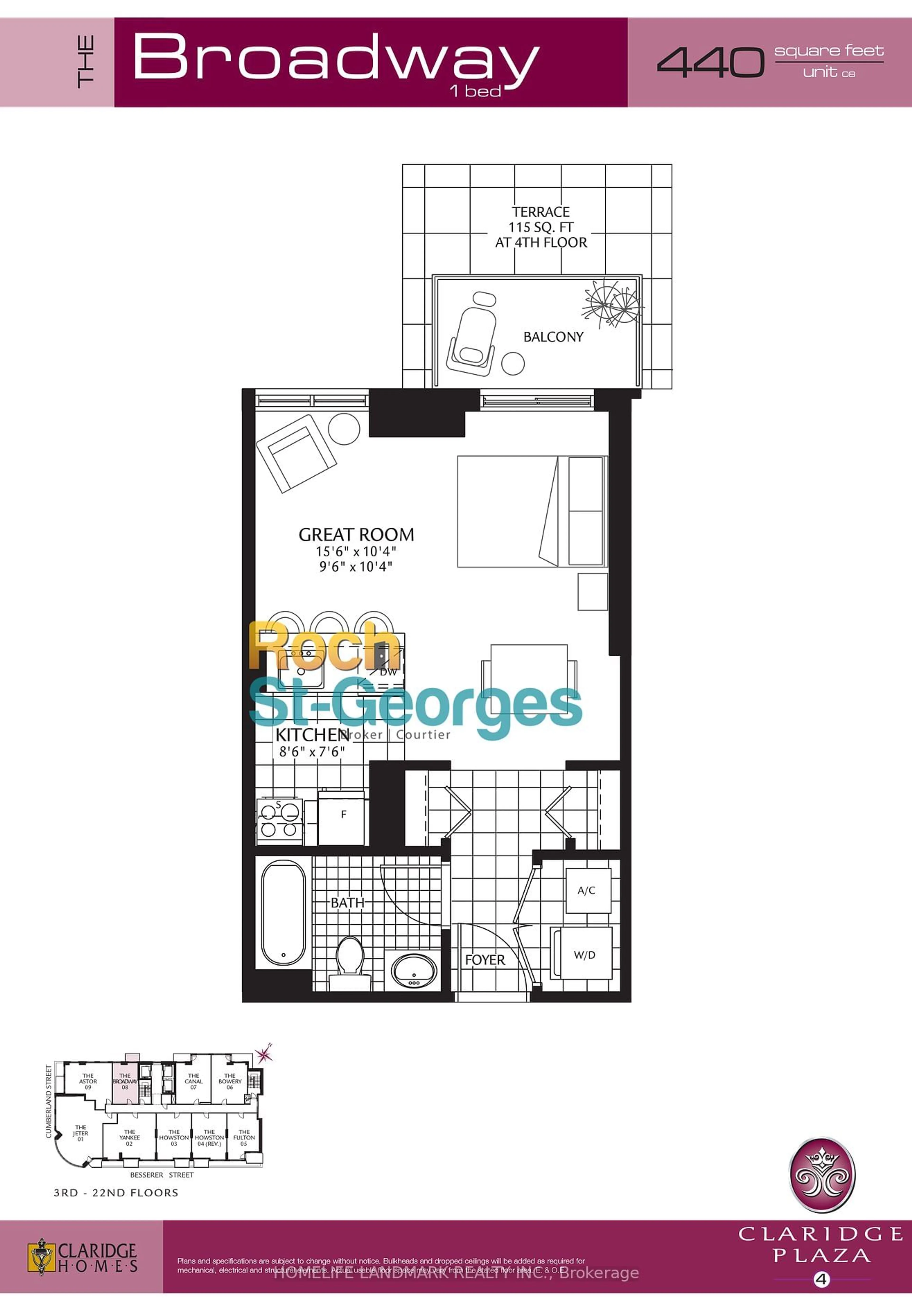 Floor plan for 195 Besserer St #1908, Lower Town - Sandy Hill Ontario K1N 0B6