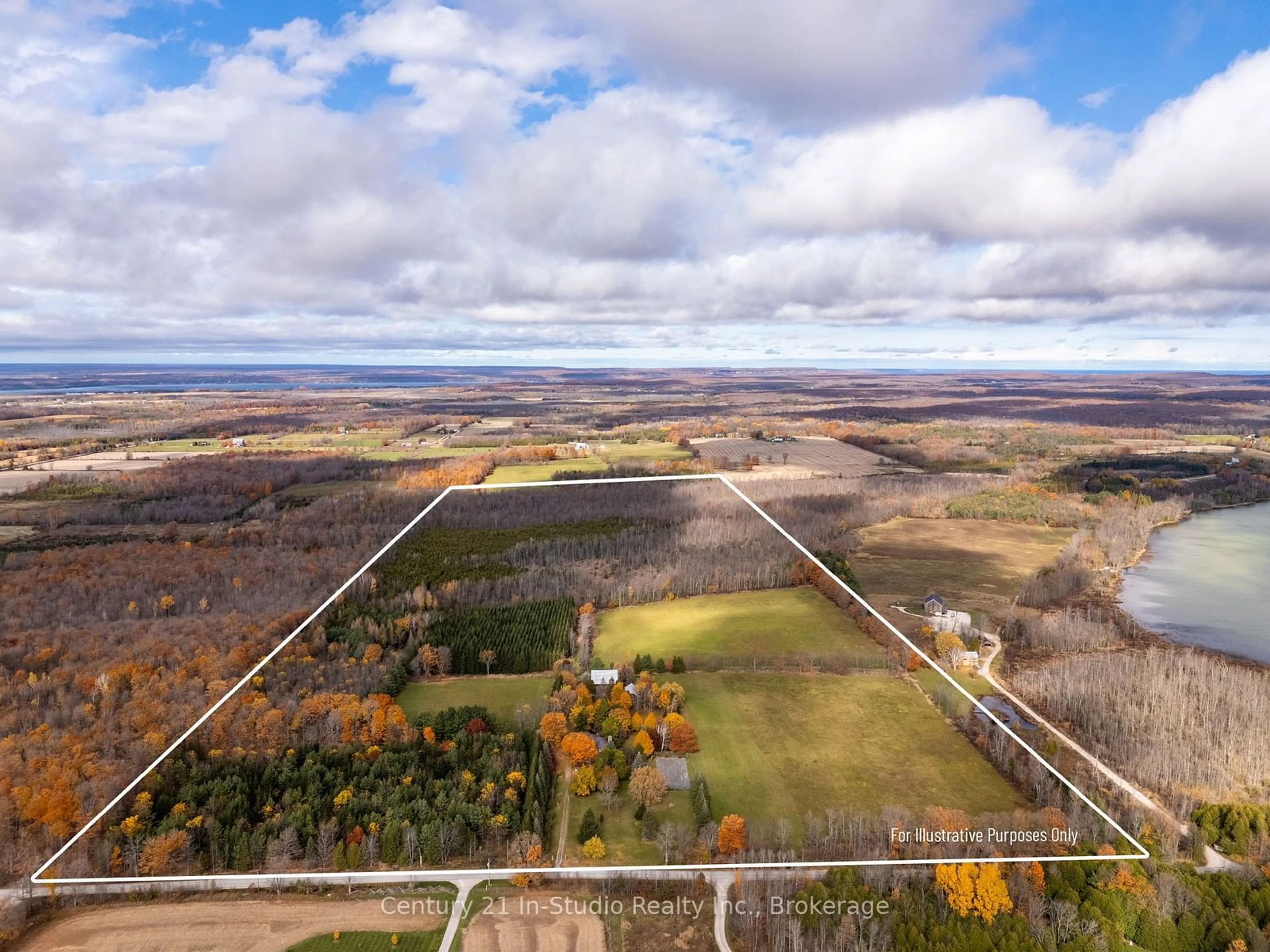 A pic from outside/outdoor area/front of a property/back of a property/a pic from drone, unknown for 382105 Con 17 Rd, Georgian Bluffs Ontario N0H 2T0