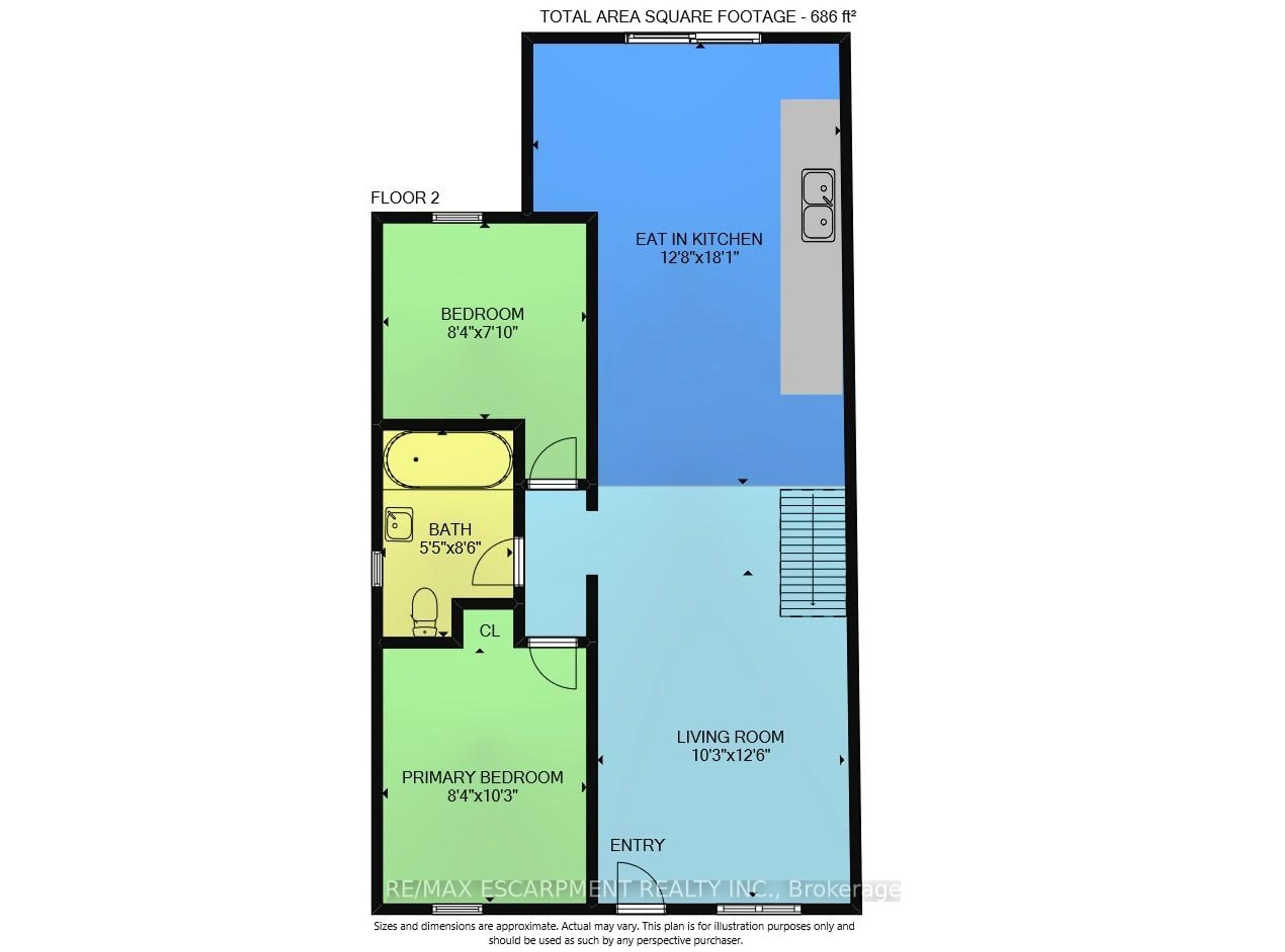 Floor plan for 1256 Cannon St, Hamilton Ontario L8H 1V3