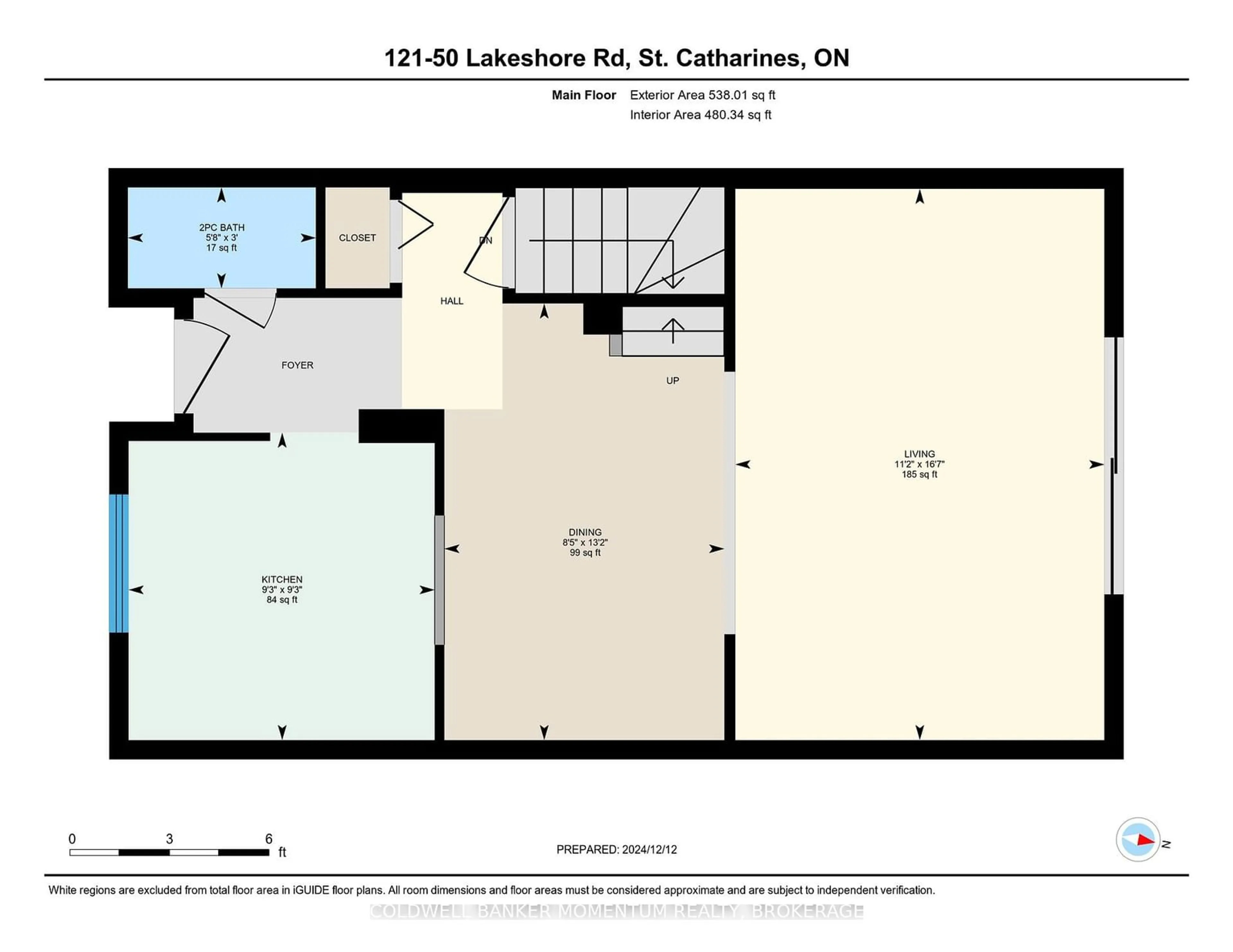 Floor plan for 50 Lakeshore Rd #121, St. Catharines Ontario L2N 6P8