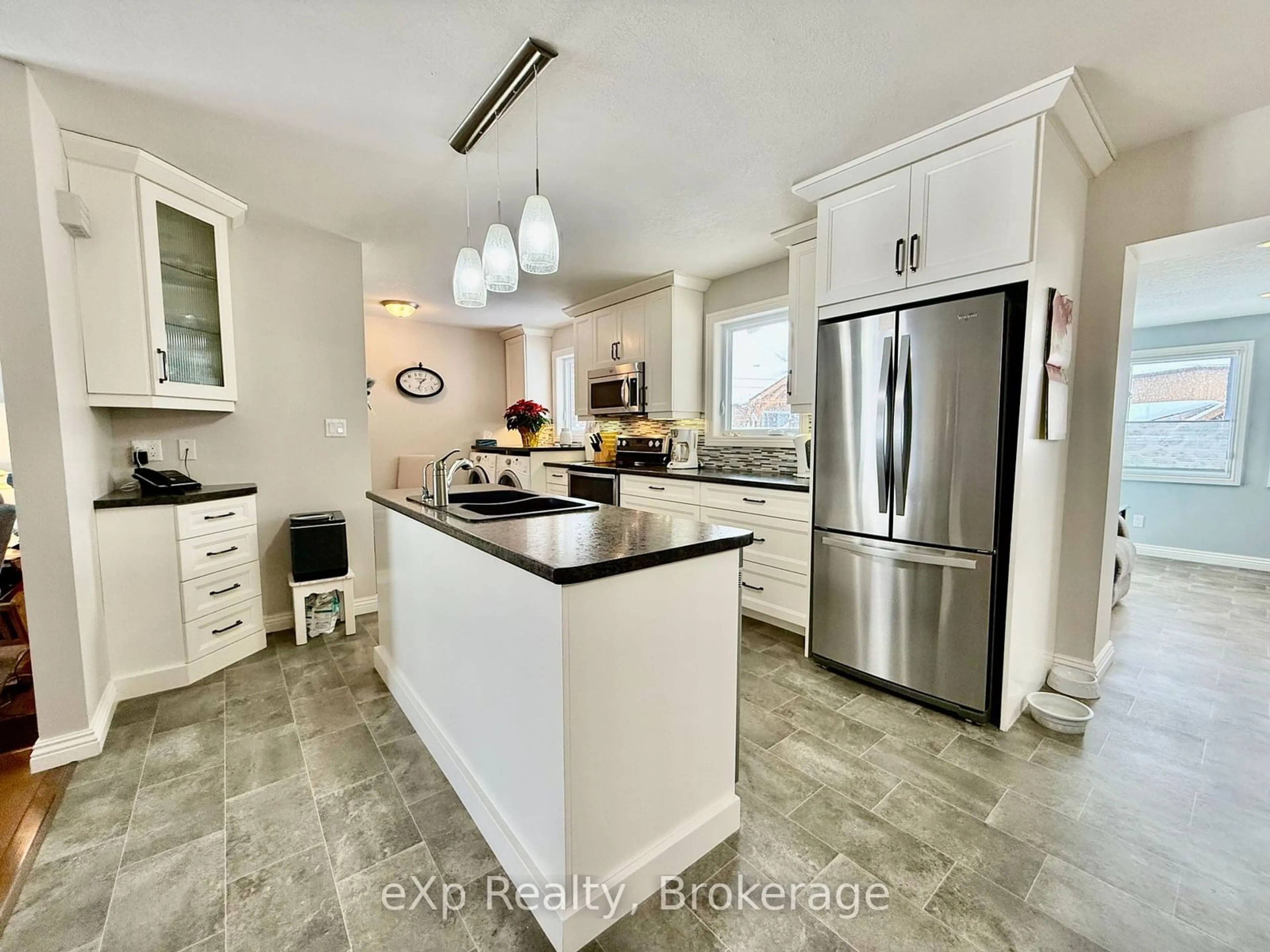 Open concept kitchen, ceramic/tile floor for 8 Otter Cres, South Bruce Ontario N0G 2J0