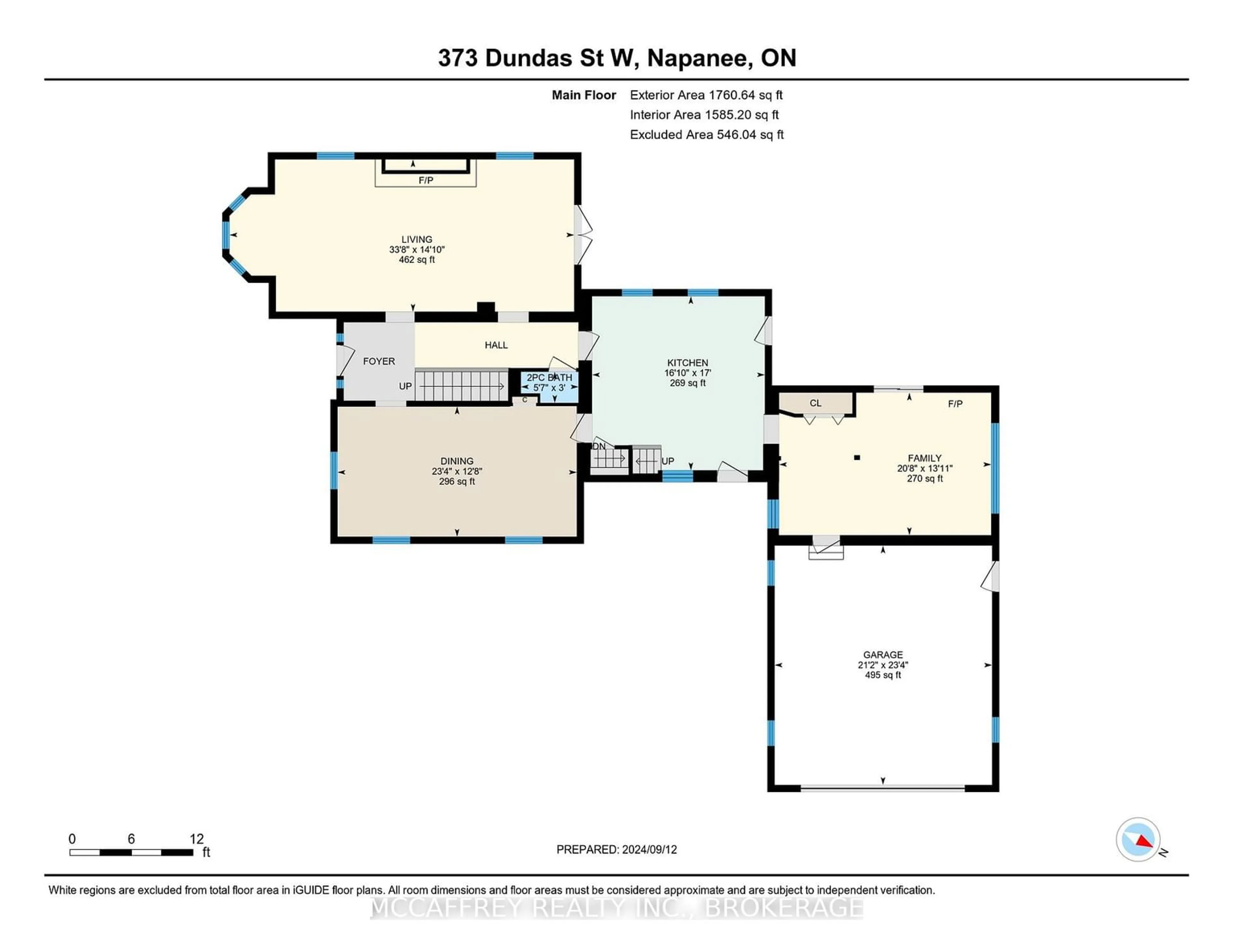 Floor plan for 373 DUNDAS St, Greater Napanee Ontario K7R 2B5