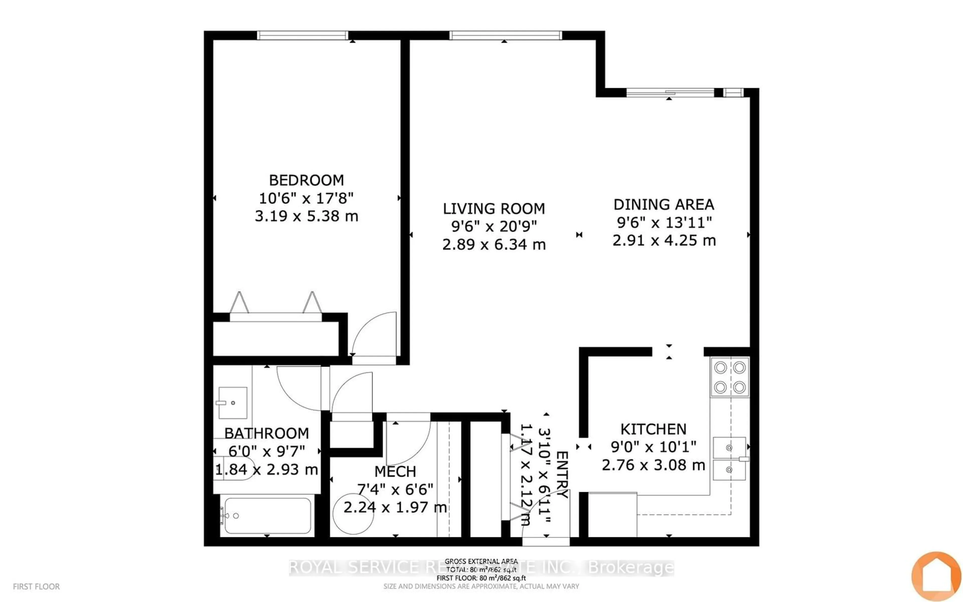 Floor plan for 920 Ford St #104, Peterborough Ontario K9J 5V3