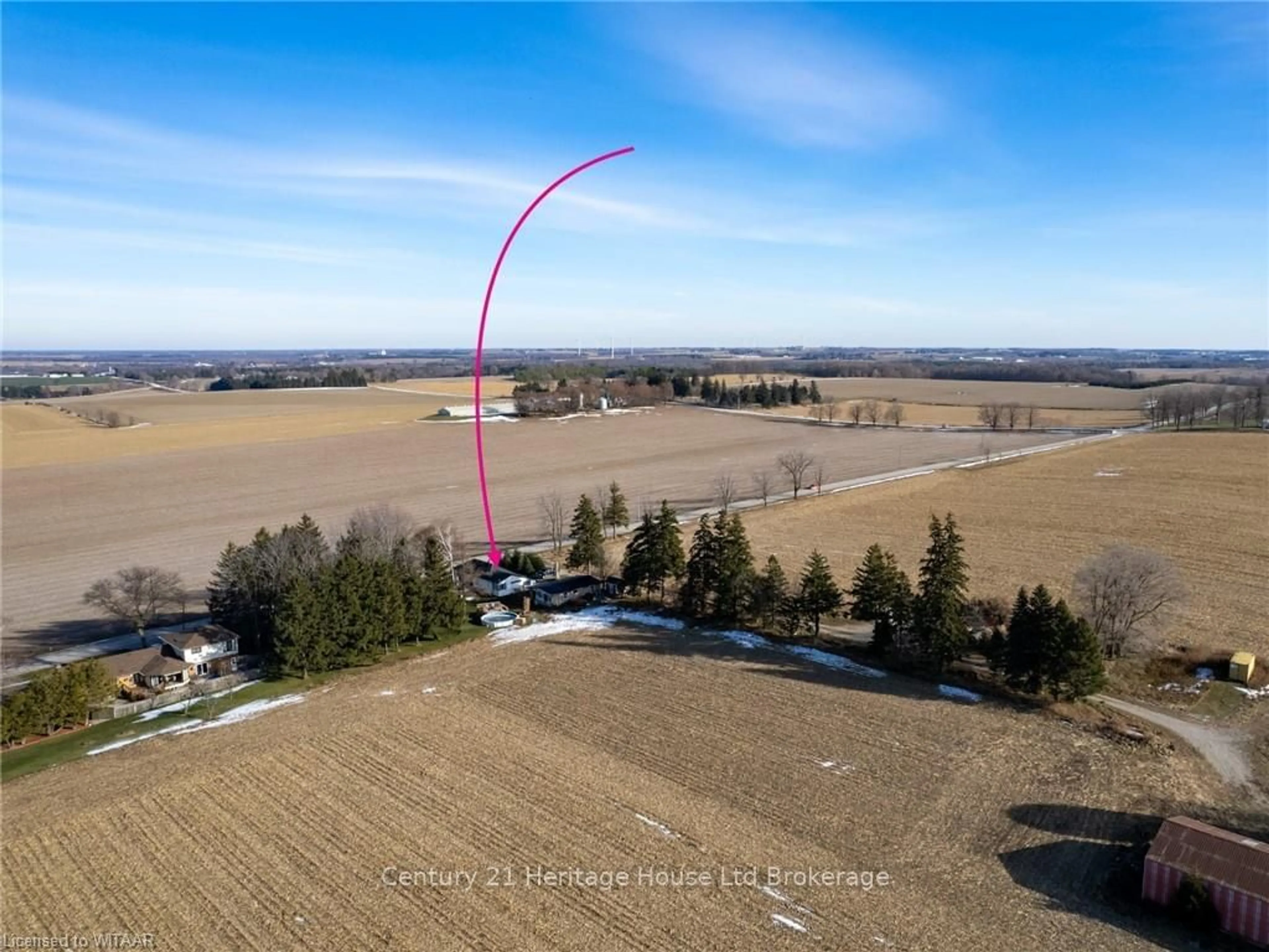 A pic from outside/outdoor area/front of a property/back of a property/a pic from drone, unknown for 474593 DODGE Line, South-West Oxford Ontario N0J 1A0