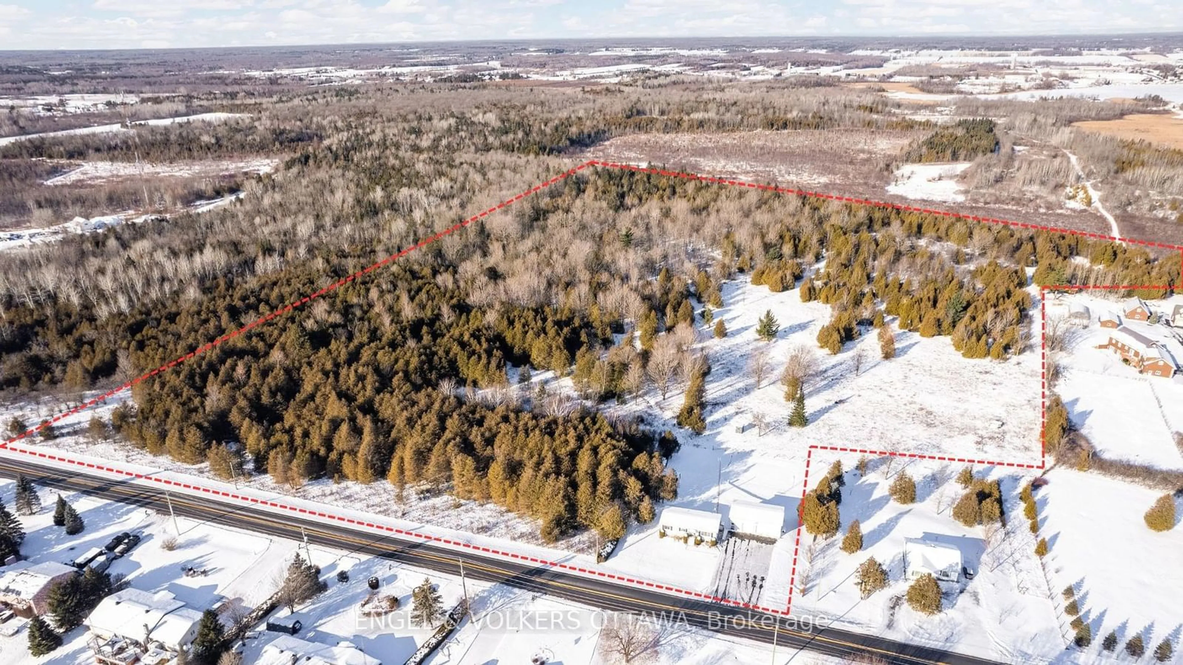 A pic from outside/outdoor area/front of a property/back of a property/a pic from drone, forest/trees view for 3875 County 45 Rd, North Glengarry Ontario K0C 1A0