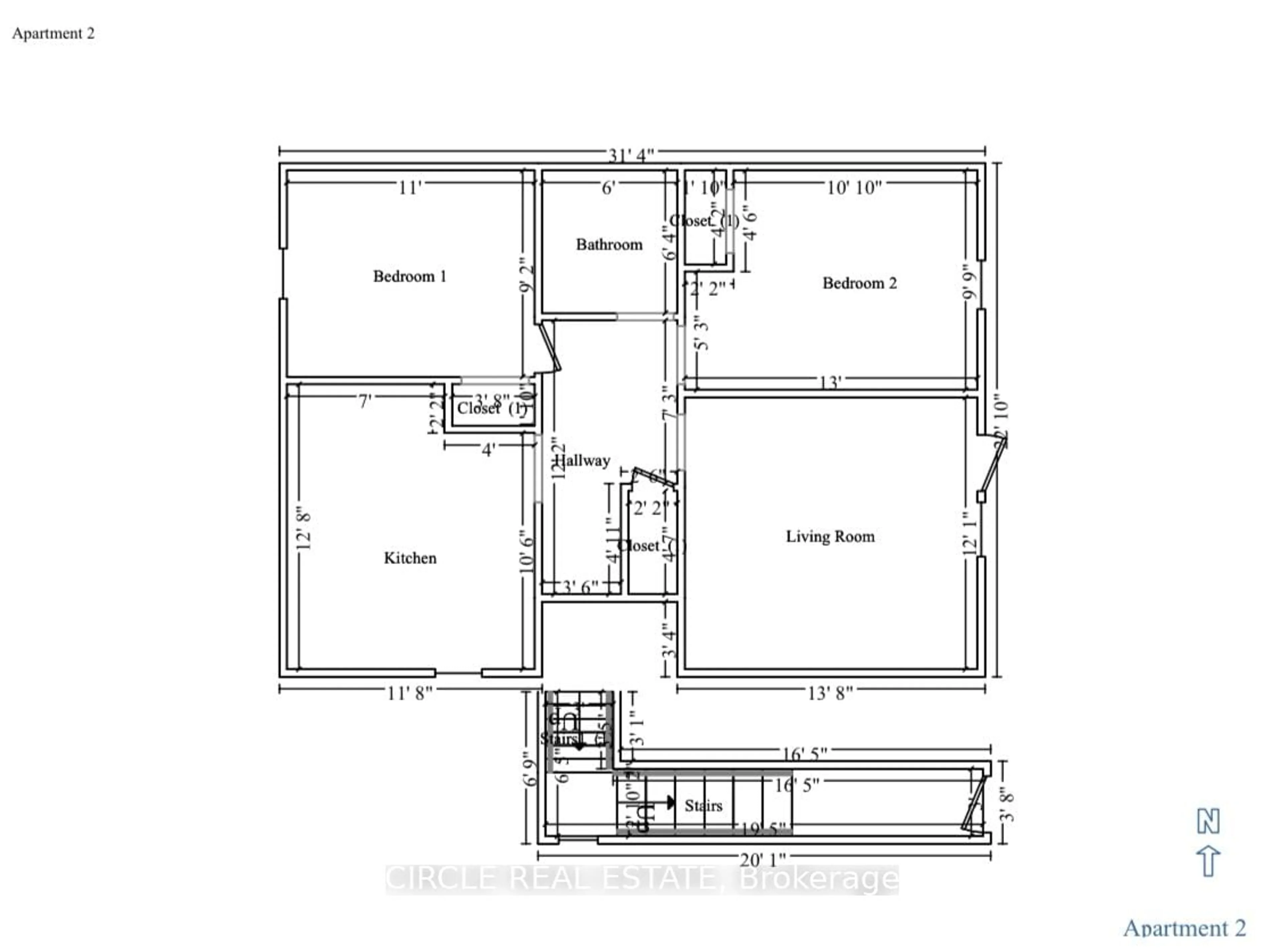 Floor plan for 14 Huron St, Hamilton Ontario L8L 2S2