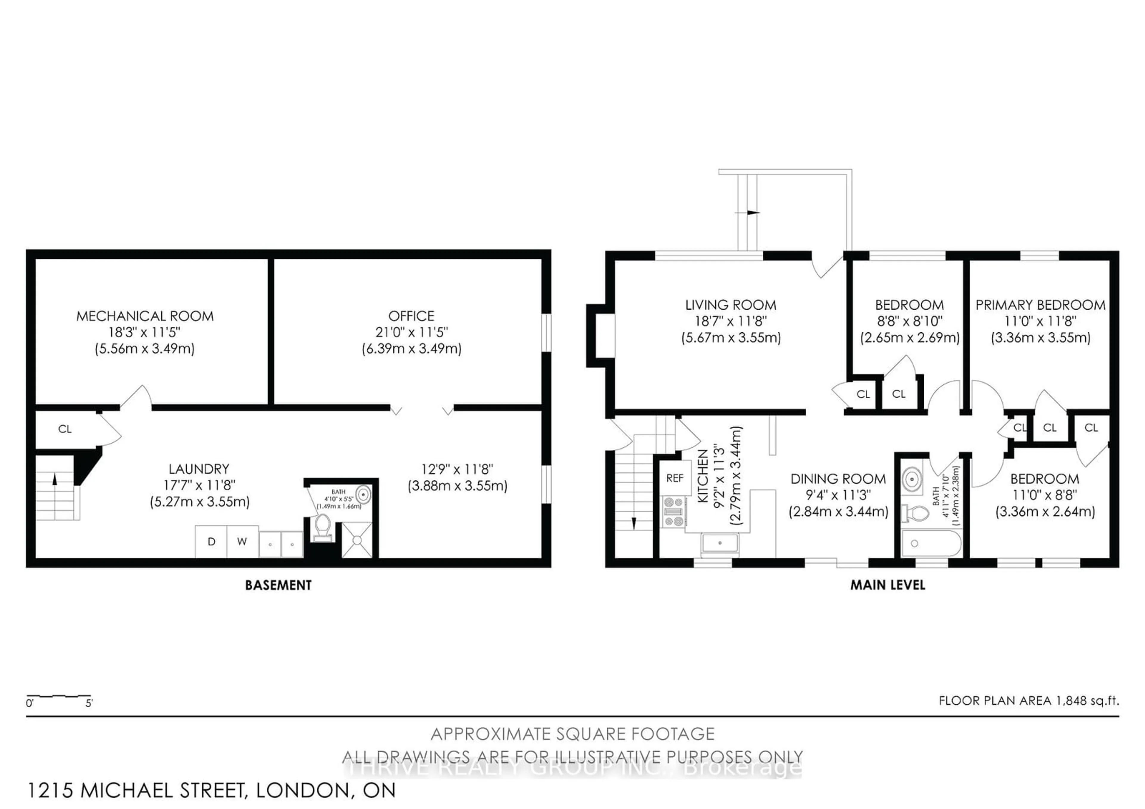 Floor plan for 1215 Michael St, London Ontario N5V 2H4