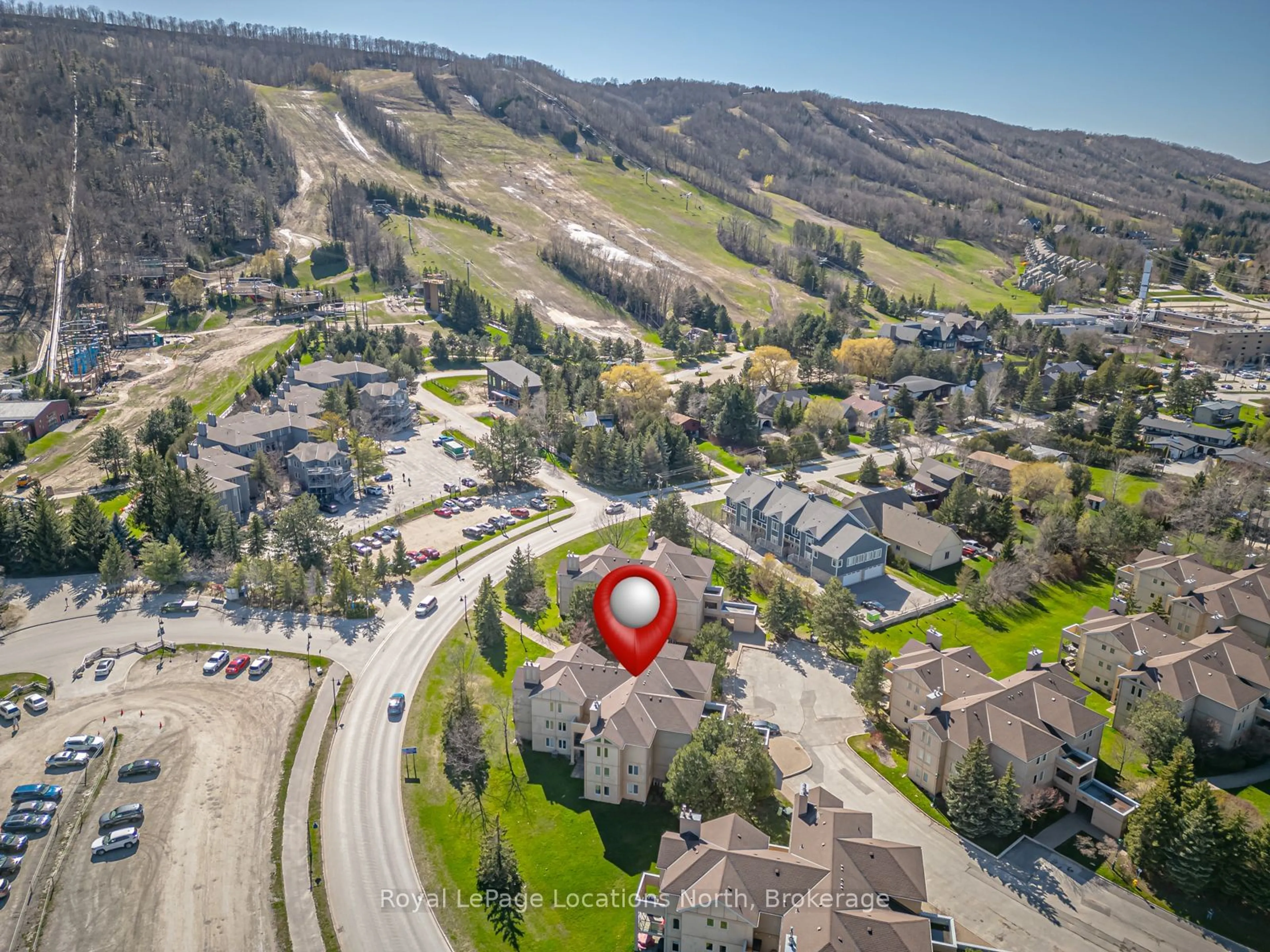 A pic from outside/outdoor area/front of a property/back of a property/a pic from drone, mountain view for 169 JOZO WEIDER Blvd #204, Blue Mountains Ontario L9Y 3Z2