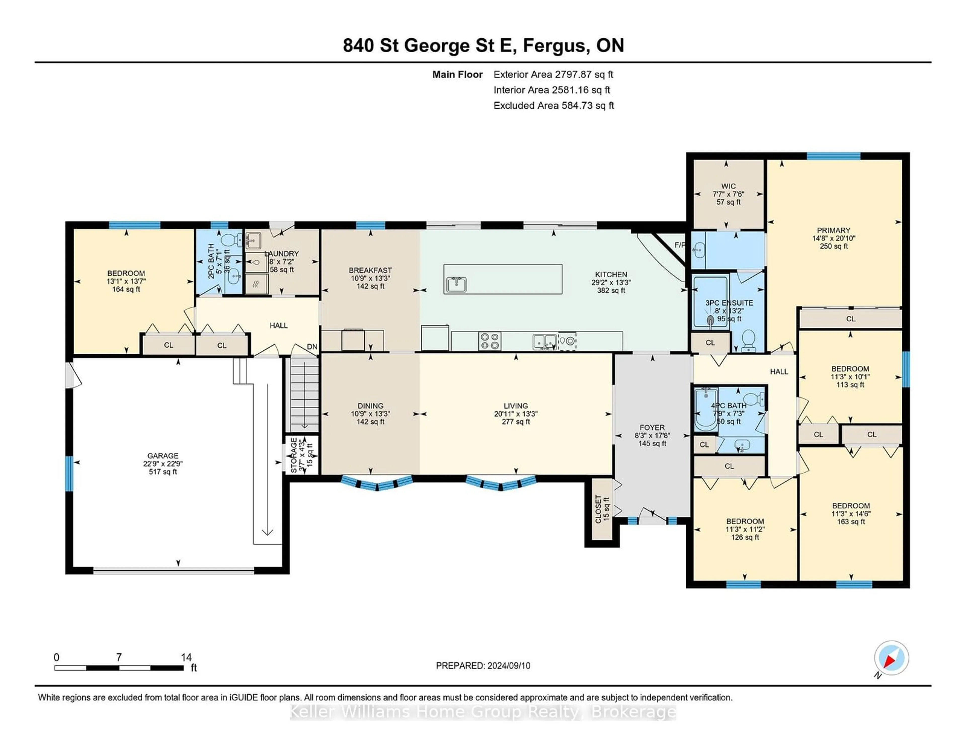 Floor plan for 840 ST GEORGE St, Centre Wellington Ontario N1M 2Y1