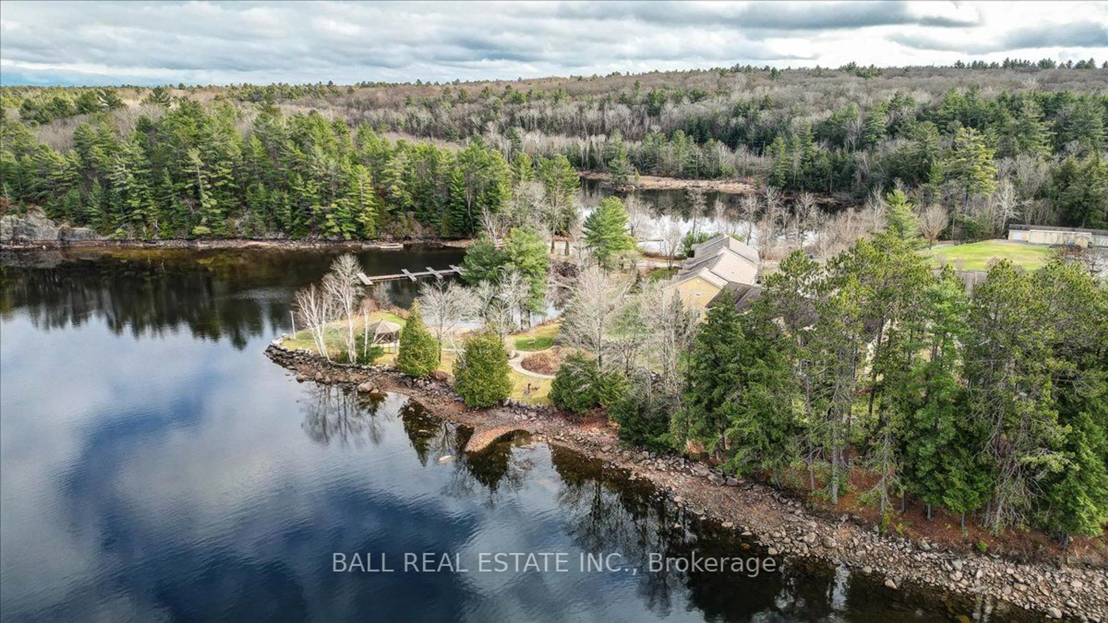 A pic from outside/outdoor area/front of a property/back of a property/a pic from drone, water/lake/river/ocean view for 1579 Anstruther Lake Rd #18, North Kawartha Ontario K0L 1A0