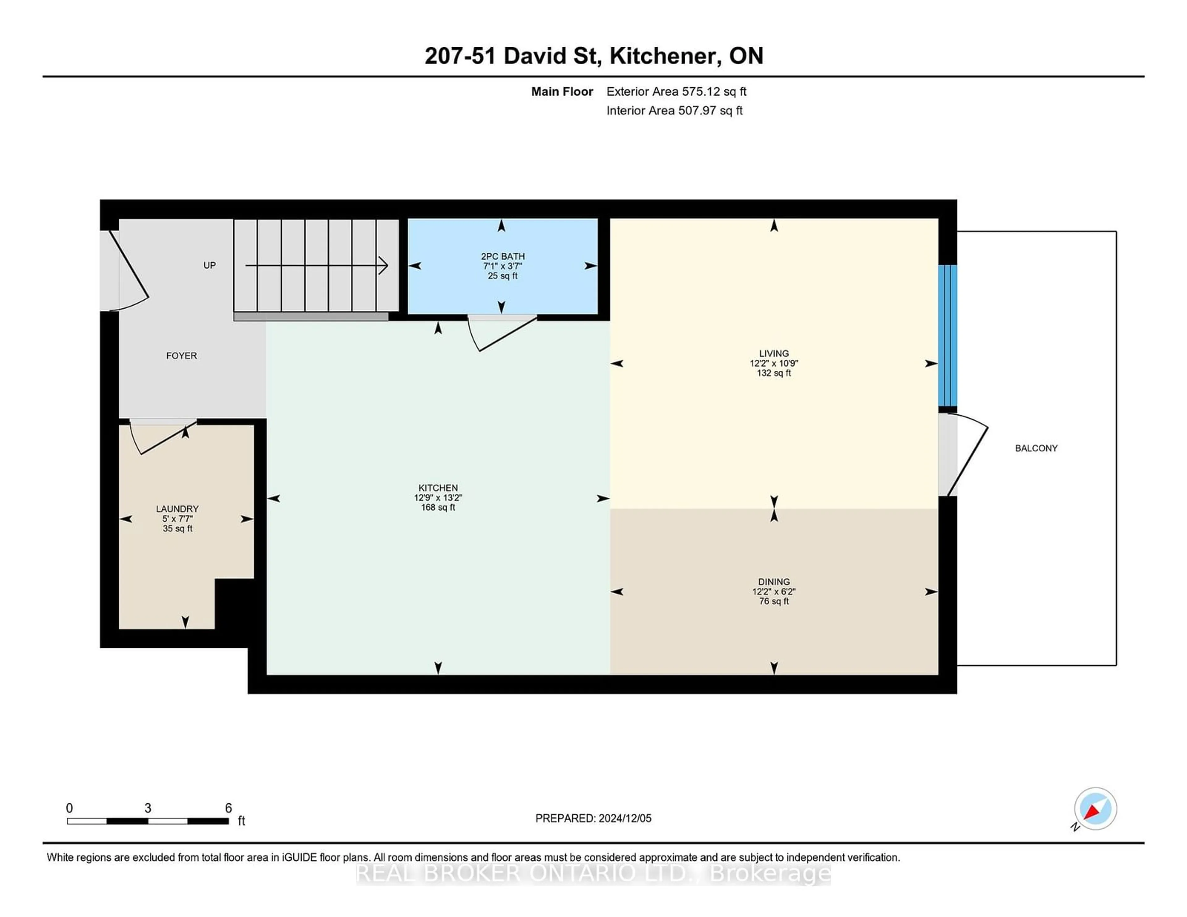 Floor plan for 51 David St #207, Kitchener Ontario N2G 0E8