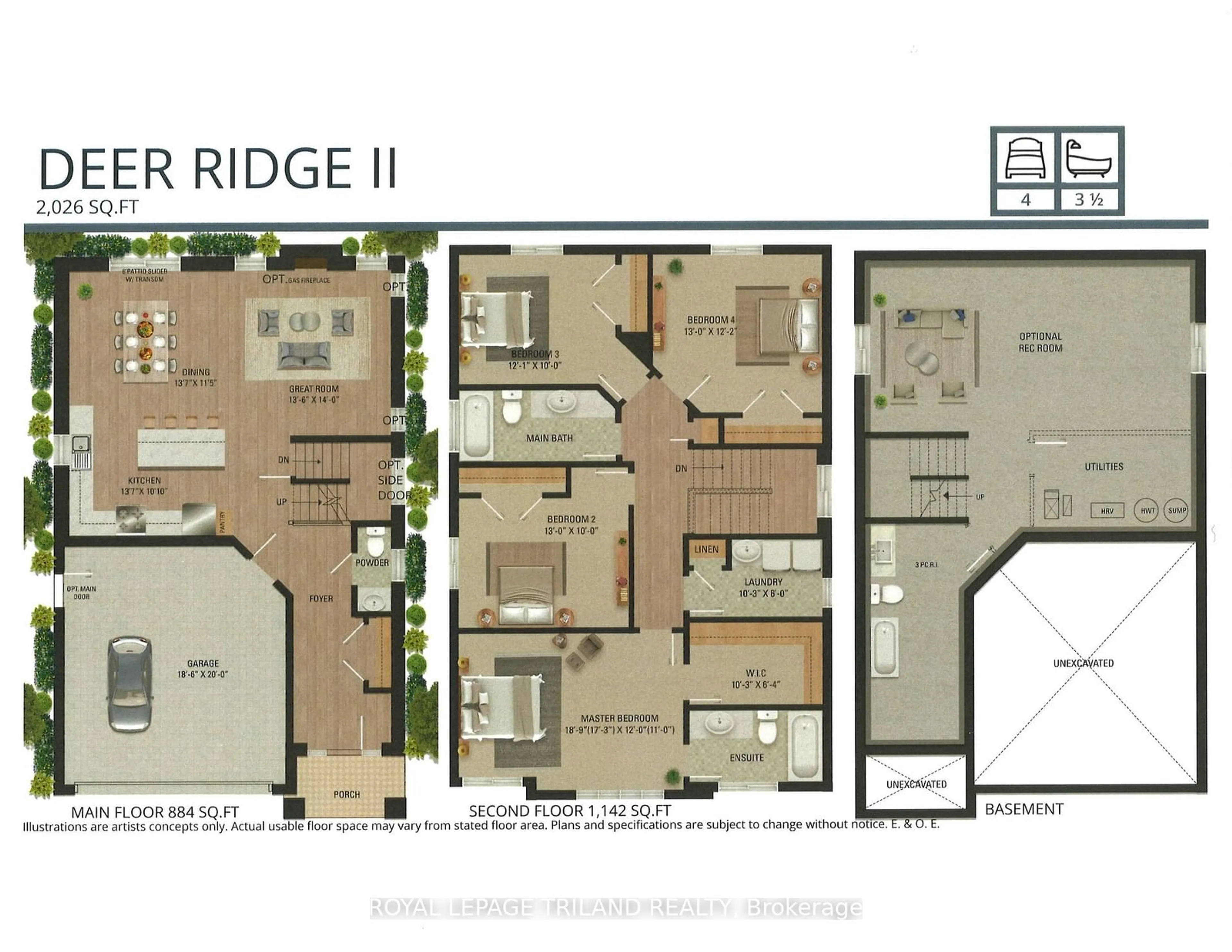 Floor plan for Lot 76 Liberty Crossing, London Ontario N6P 0L1