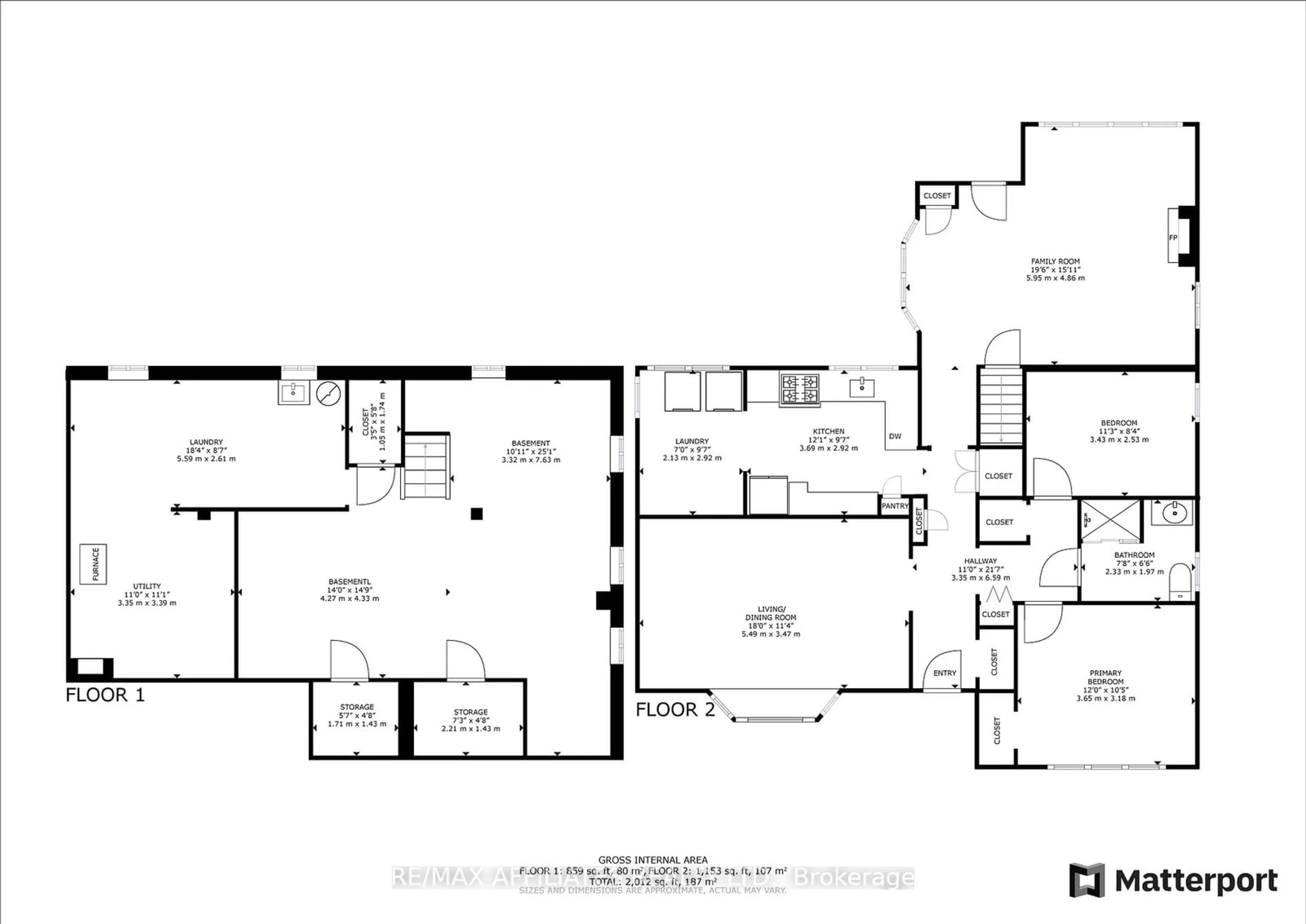 Floor plan for 44 Aldershot Ave, Brockville Ontario K6V 2P8