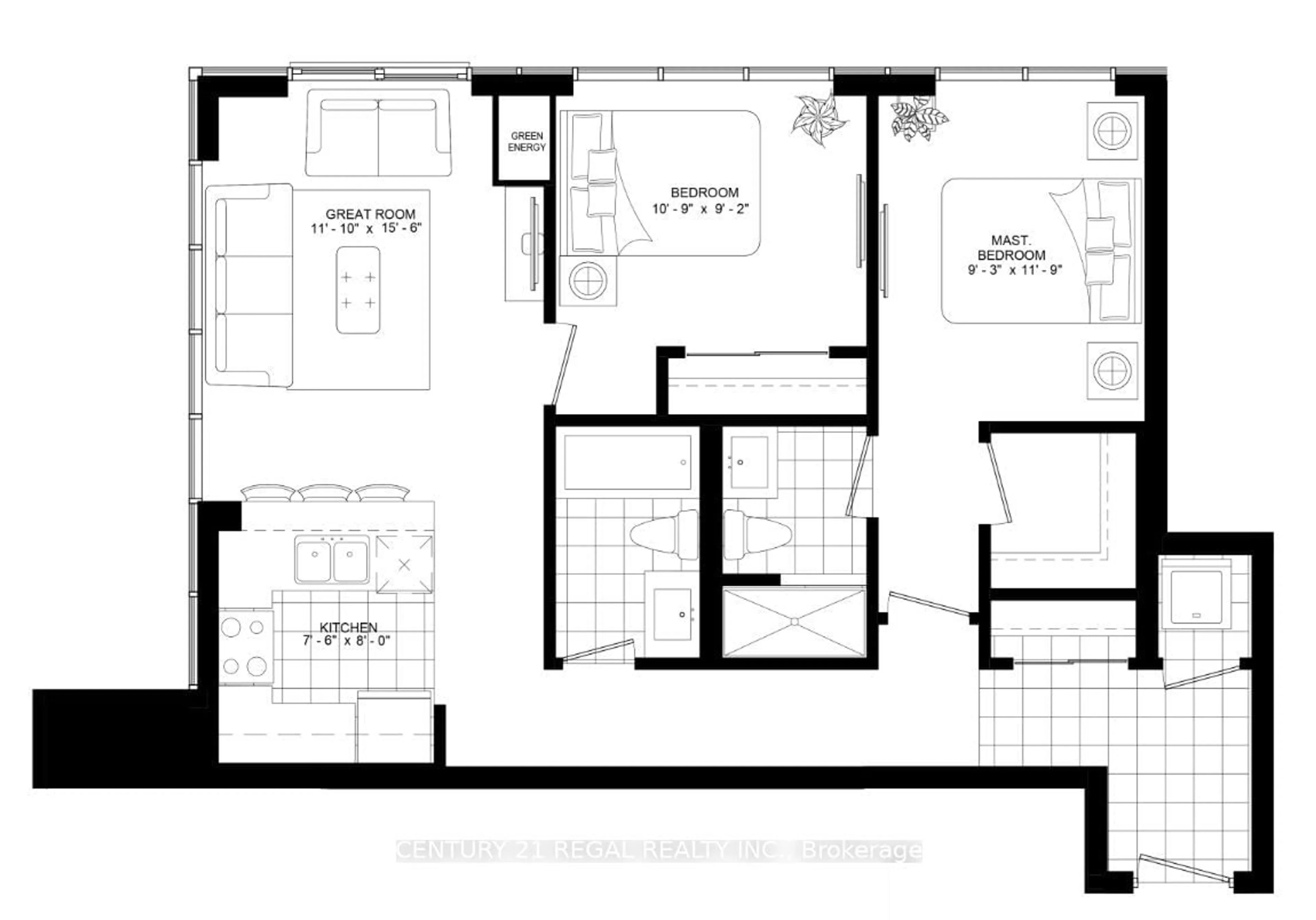 Floor plan for 460 Dundas St #702, Hamilton Ontario L8B 2A5