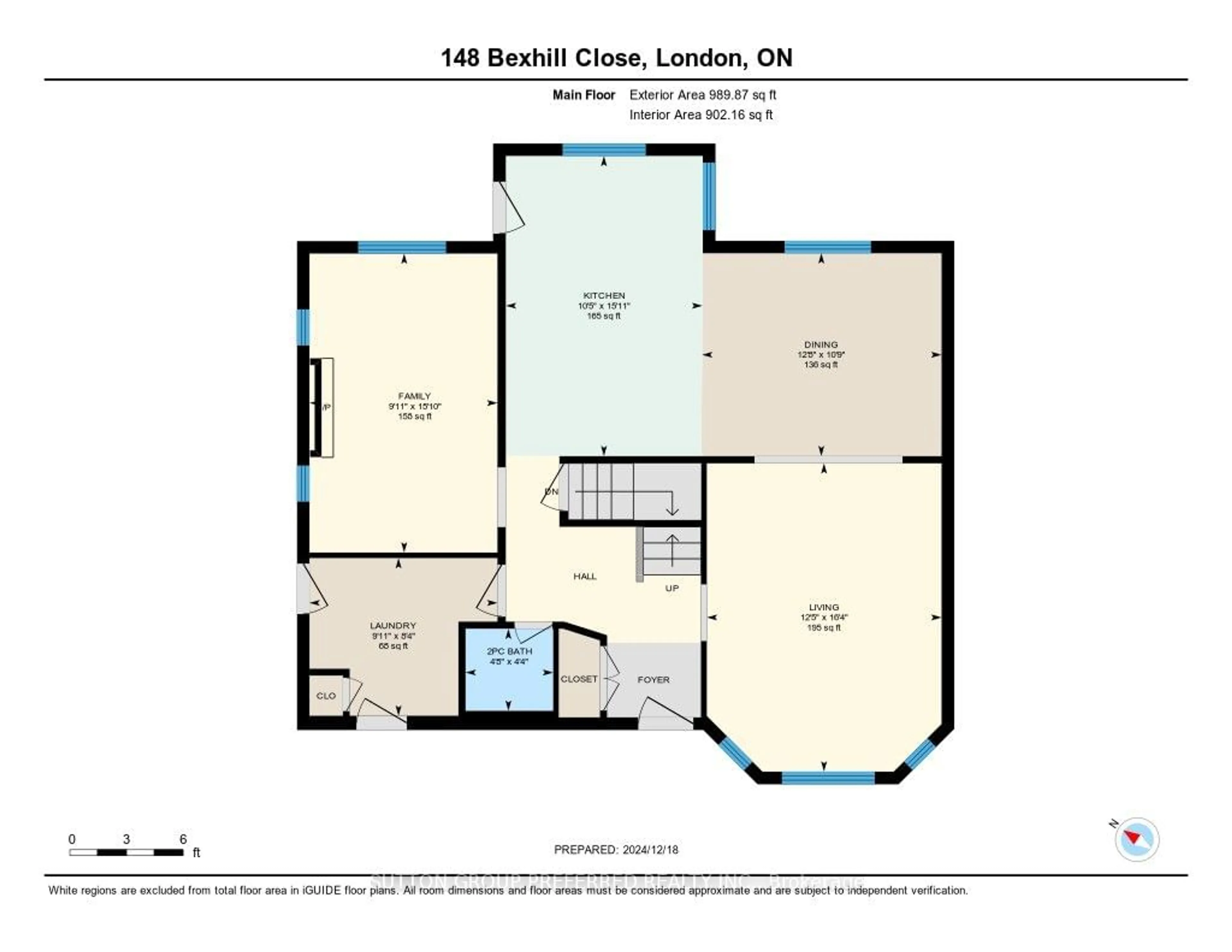 Floor plan for 148 Bexhill Clse, London Ontario N6E 3B1