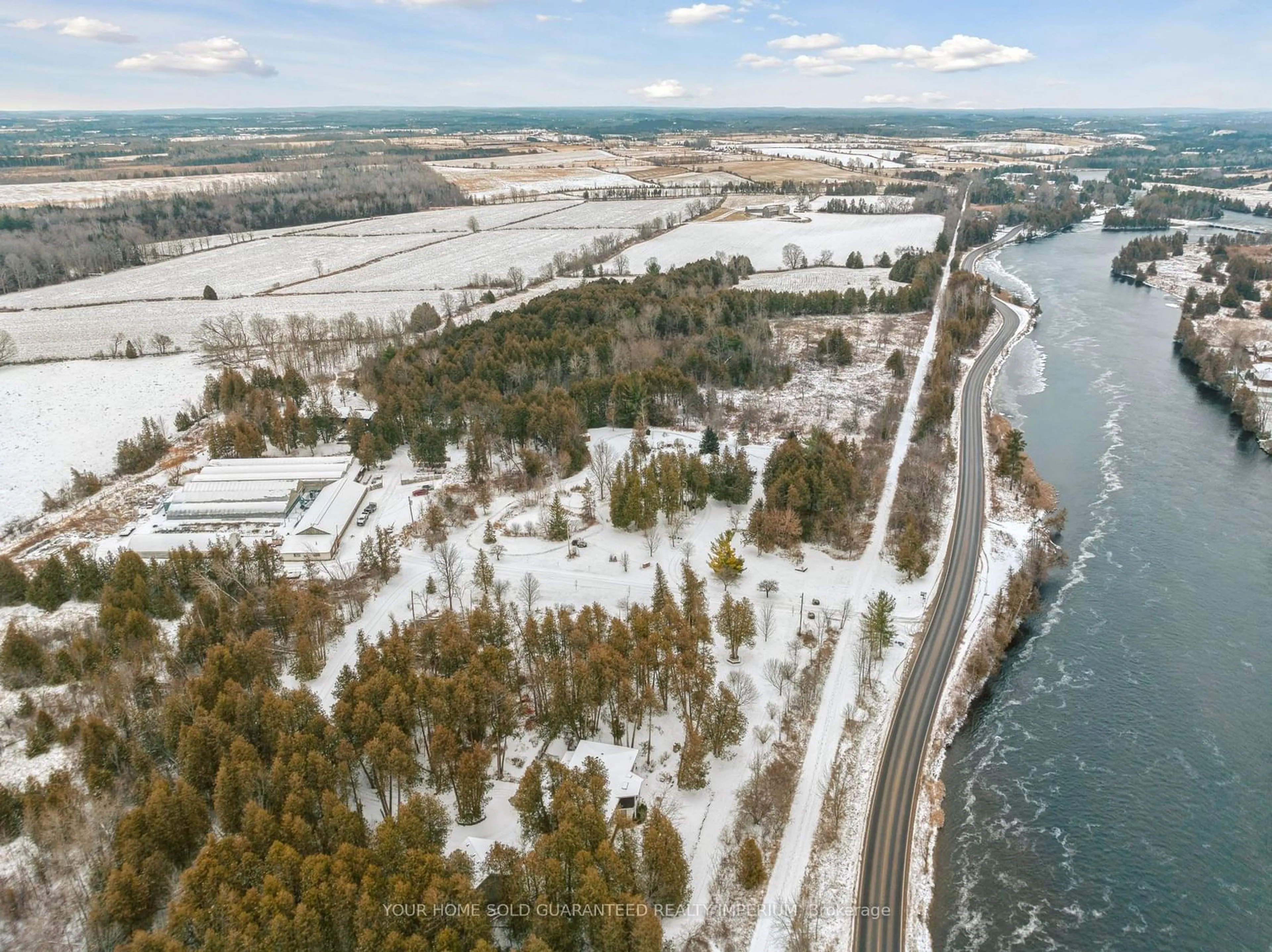 A pic from outside/outdoor area/front of a property/back of a property/a pic from drone, water/lake/river/ocean view for 4115 County Rd 32, Douro-Dummer Ontario K0L 2H0