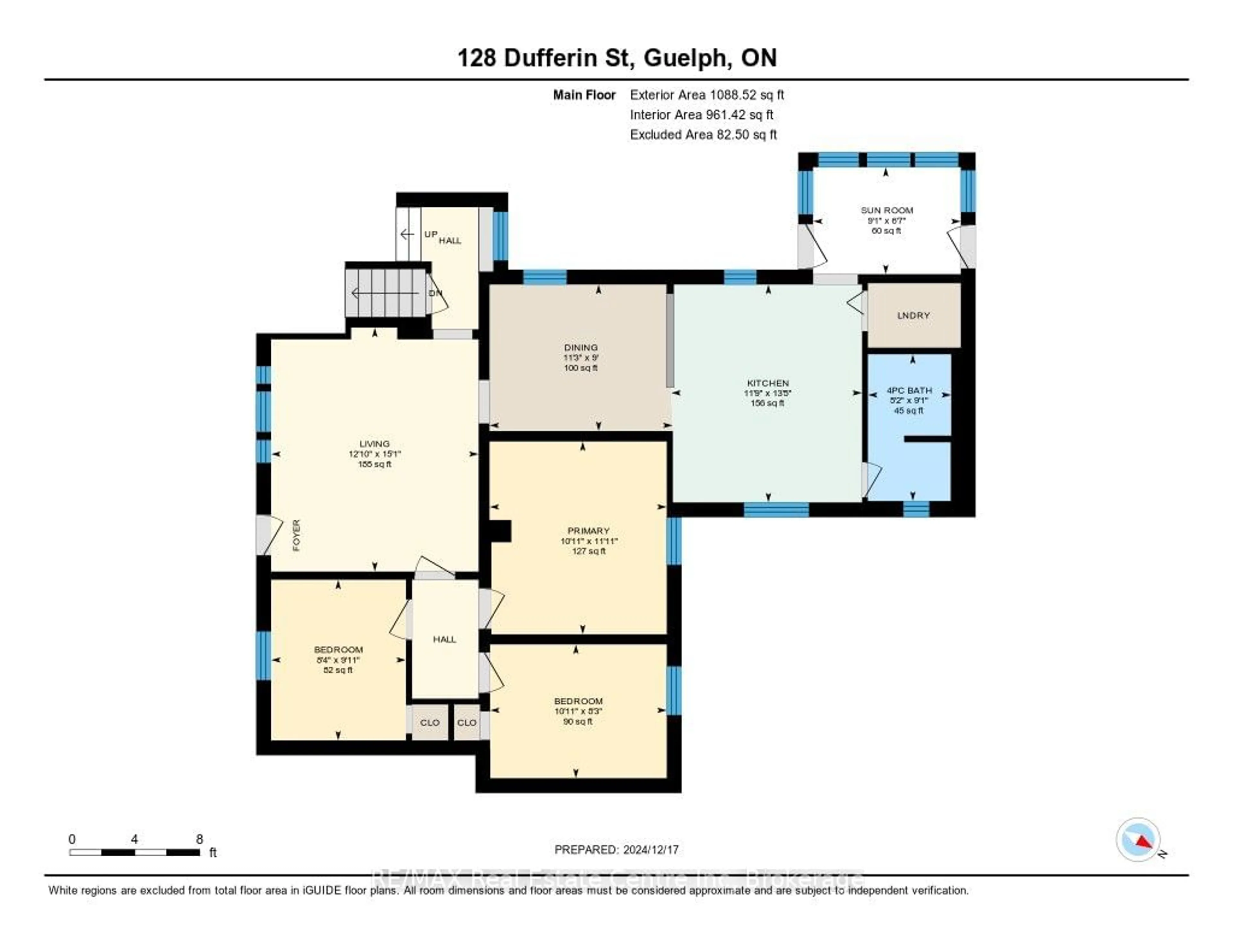 Floor plan for 128 Dufferin St, Guelph Ontario N1H 4A8