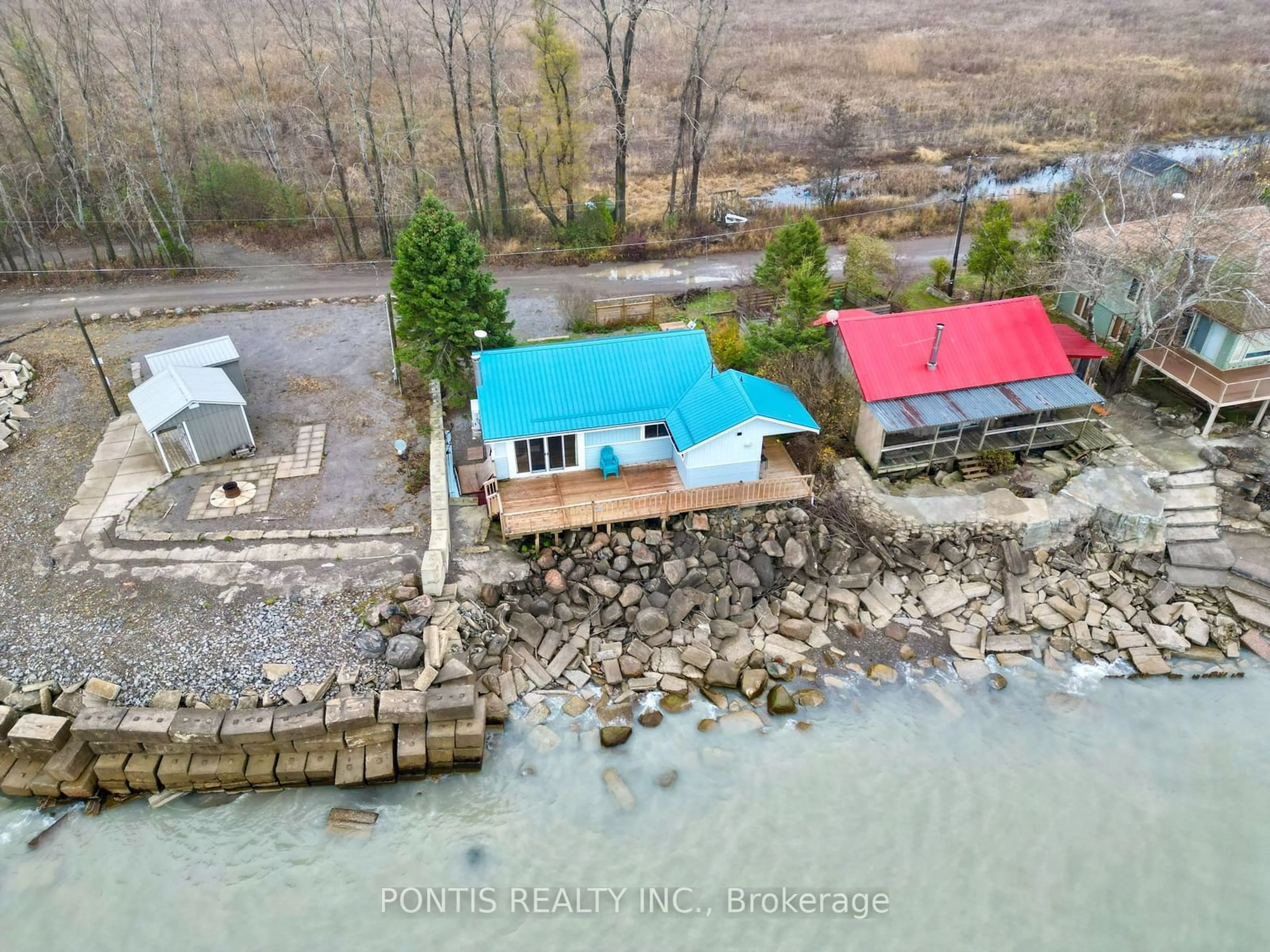 A pic from outside/outdoor area/front of a property/back of a property/a pic from drone, water/lake/river/ocean view for 235 Hastings Dr #235, Norfolk Ontario N0E 1M0