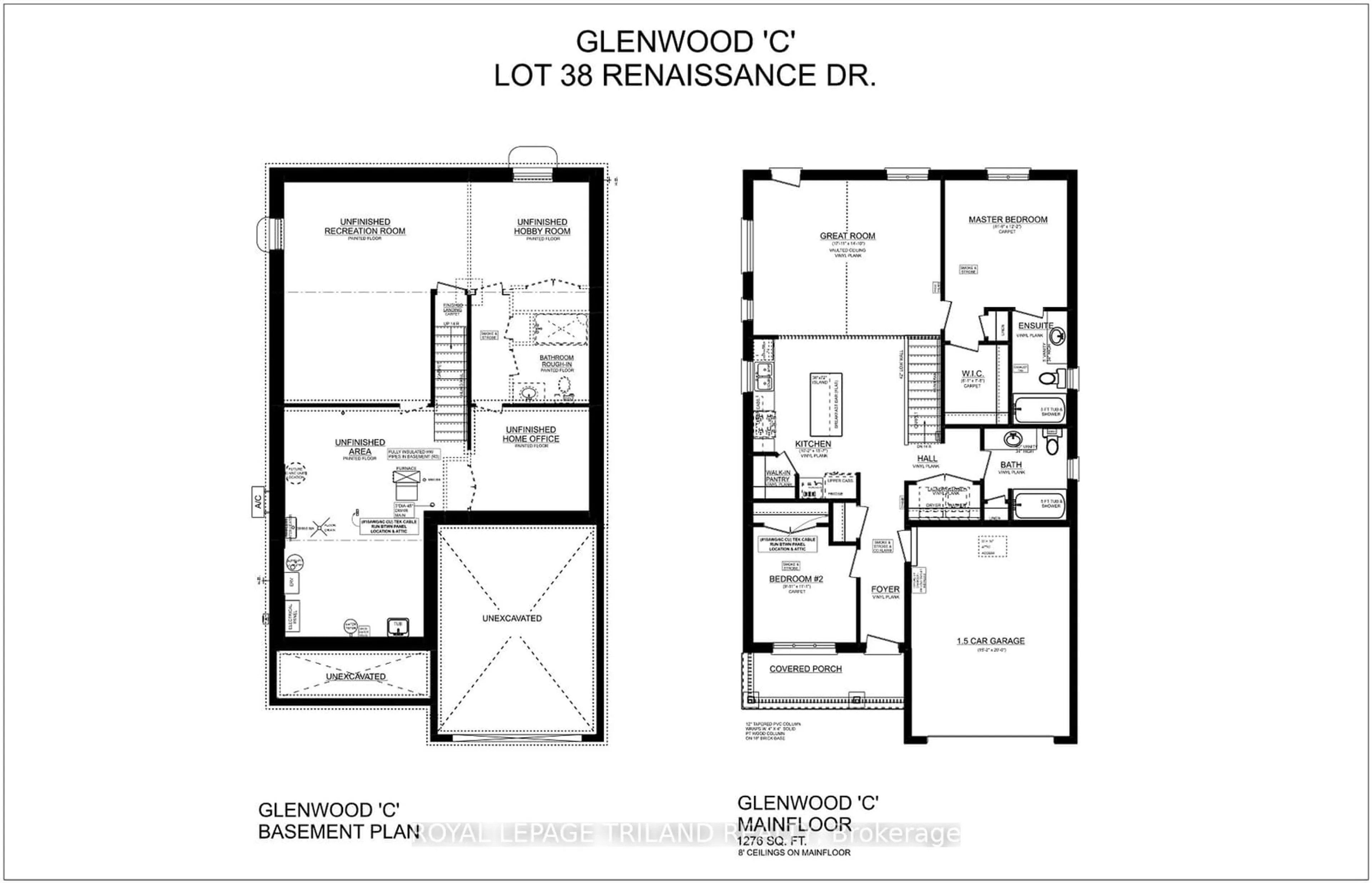 Floor plan for 168 RENAISSANCE Dr, St. Thomas Ontario N5R 0P1