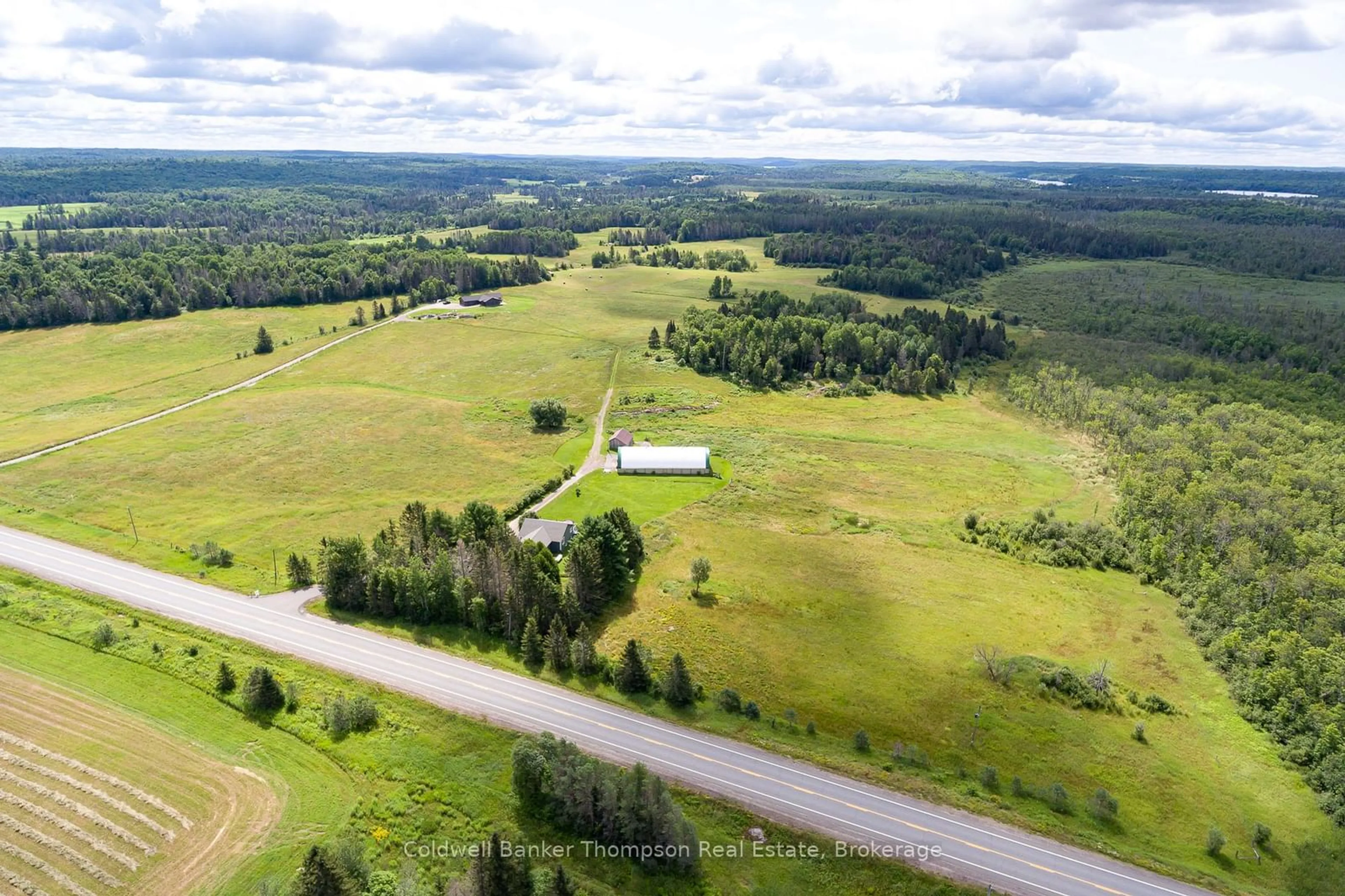 A pic from outside/outdoor area/front of a property/back of a property/a pic from drone, unknown for 3737 HIGHWAY 124, Magnetawan Ontario P0A 1Z0