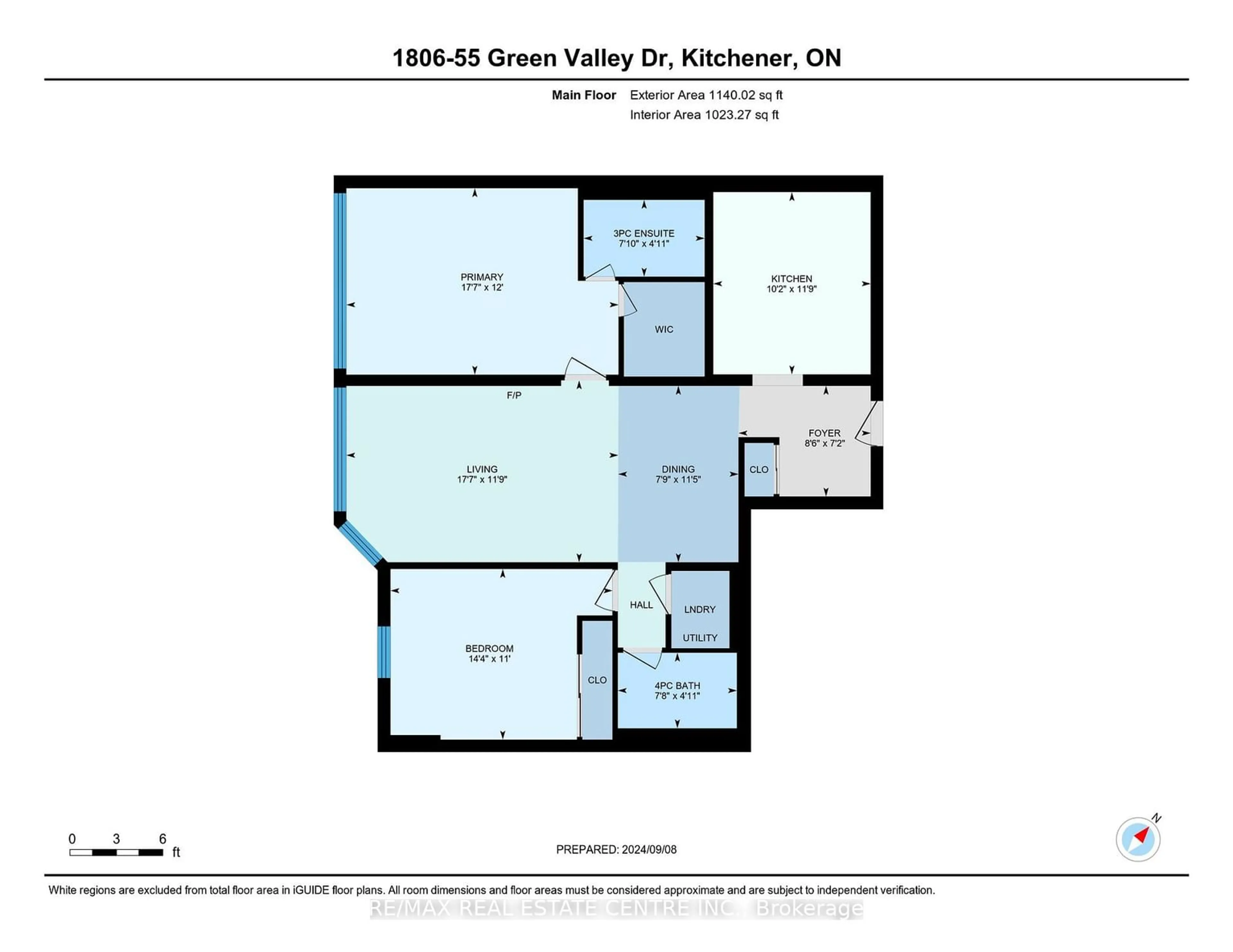 Floor plan for 55 Green Valley Dr #1806, Kitchener Ontario N2P 1Z6