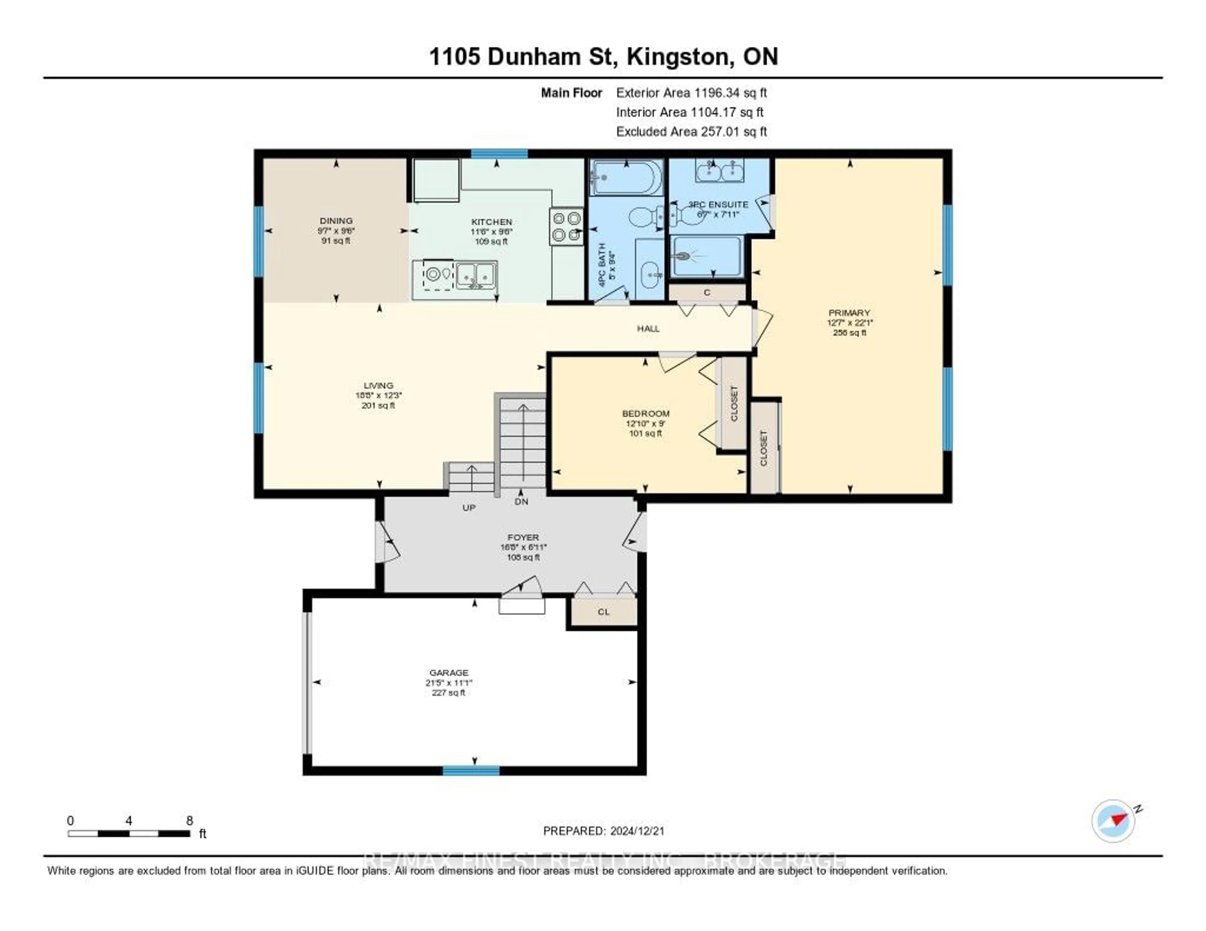 Floor plan for 1105 Dunham St, Kingston Ontario K7P 2K2