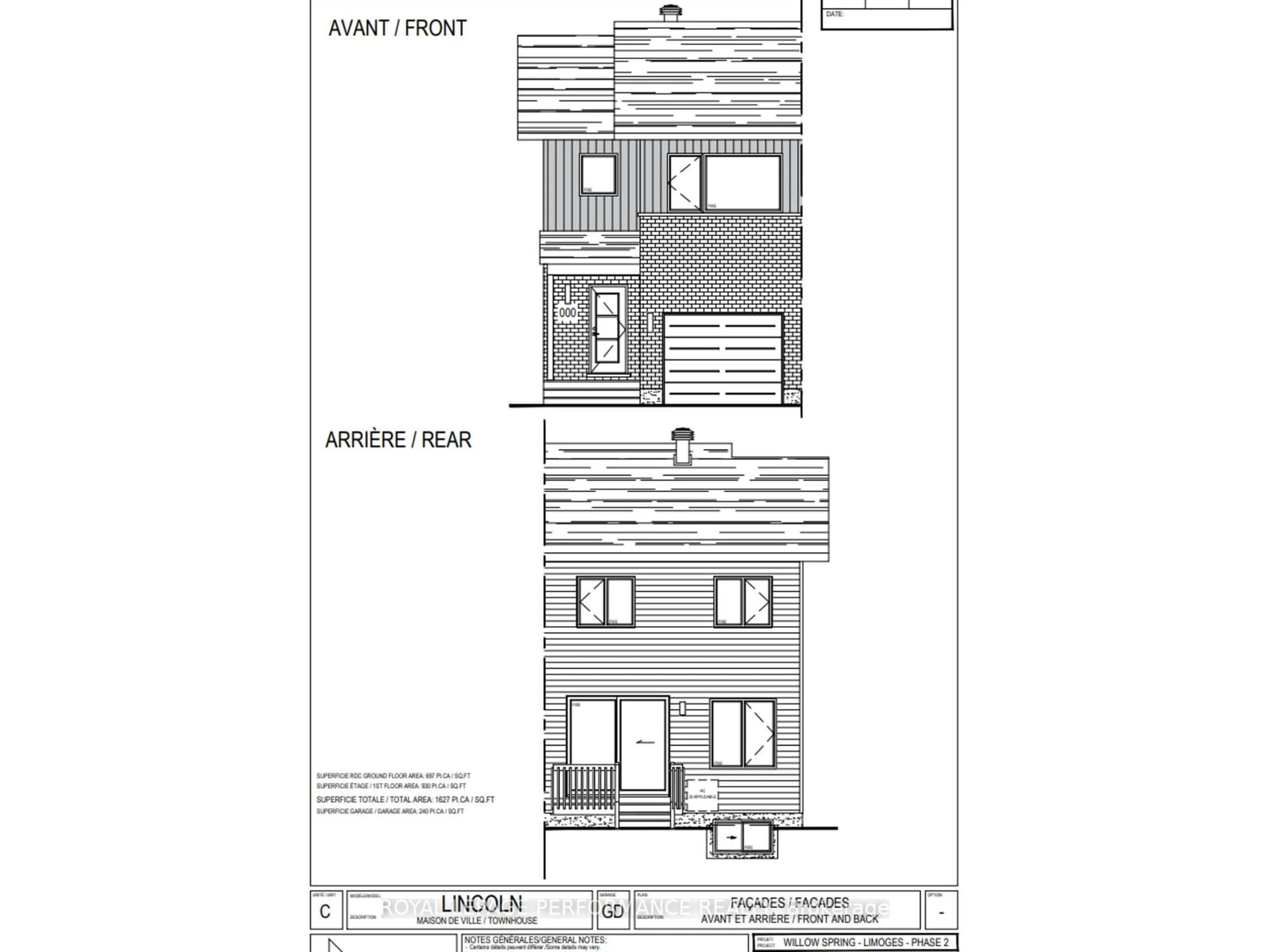 Floor plan for TH-166B Cypress St, The Nation Ontario K0A 2M0