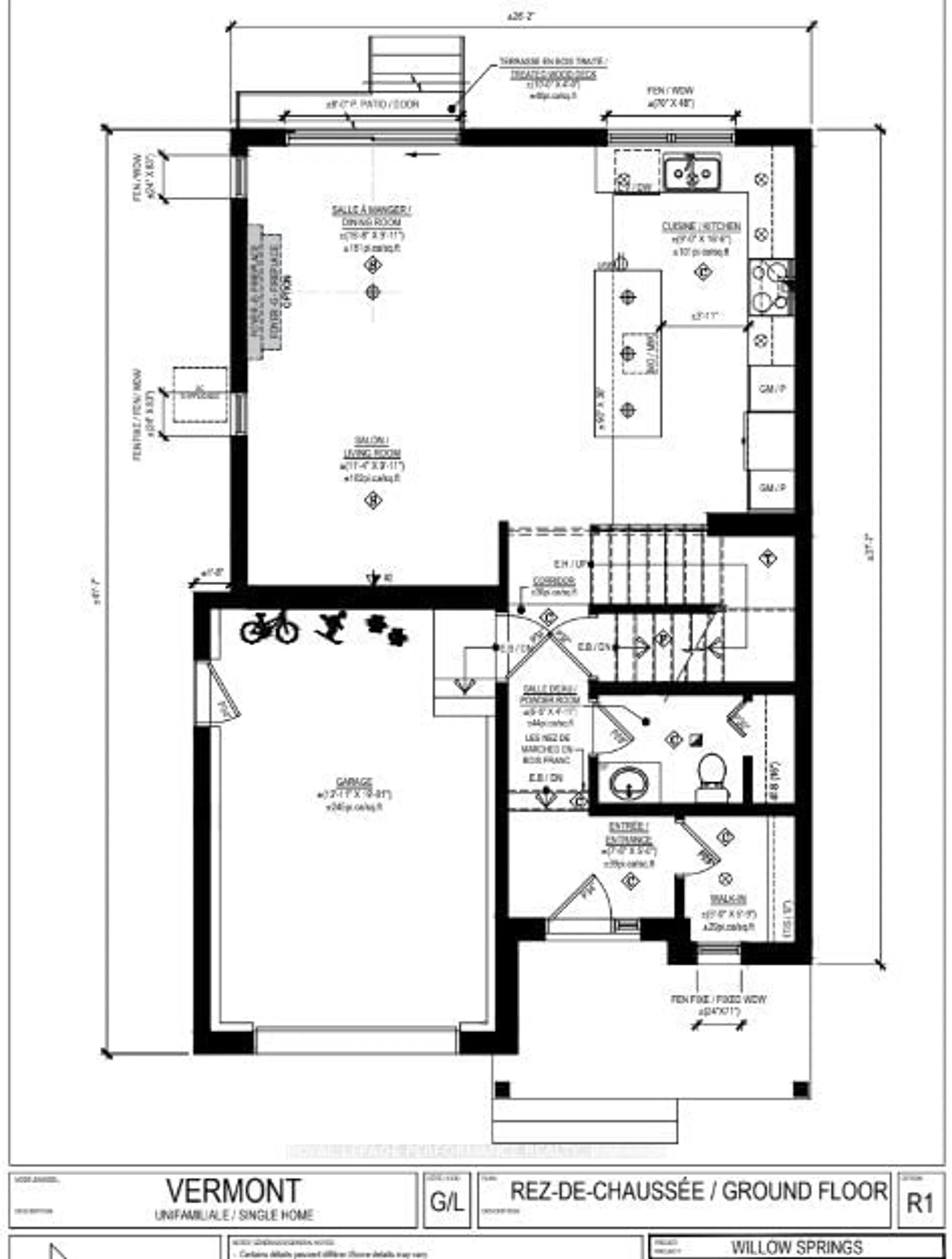 Floor plan for Lot 7B Juniper St, The Nation Ontario K0A 2M0