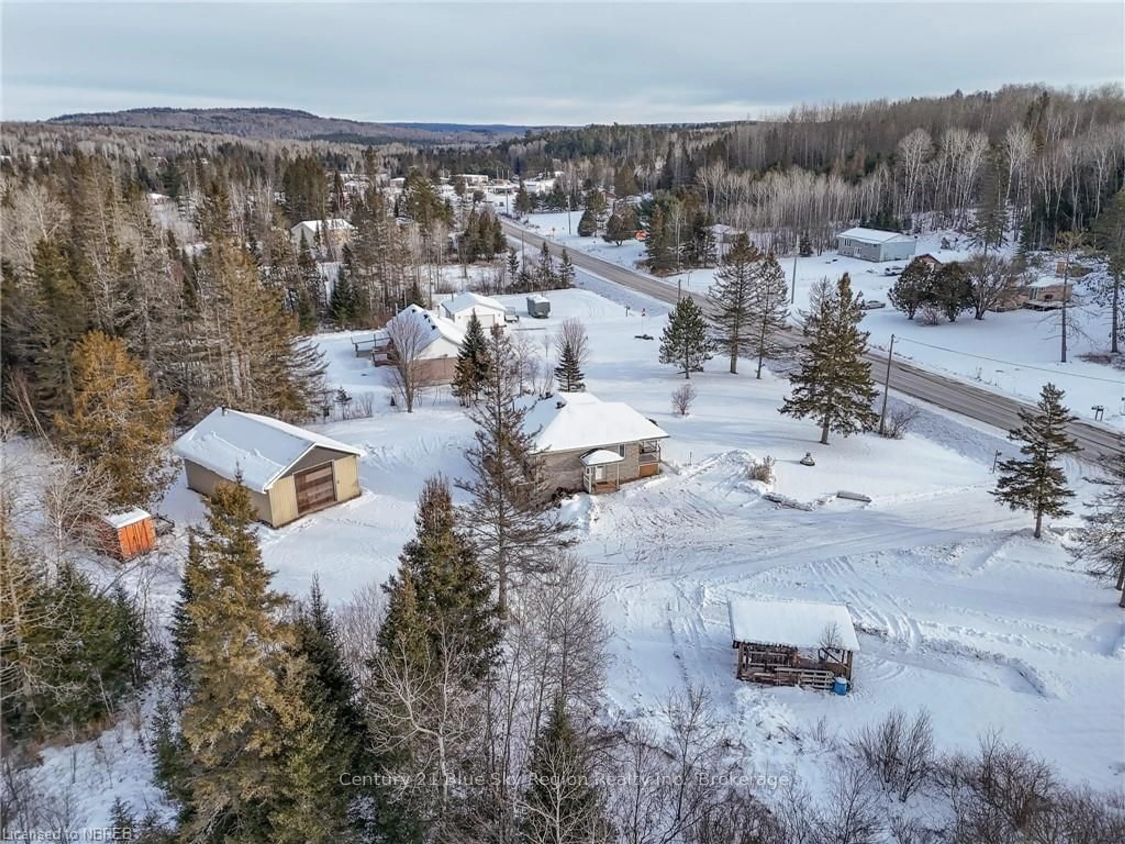 A pic from outside/outdoor area/front of a property/back of a property/a pic from drone, unknown for 37 HIGHWAY 531, Bonfield Ontario P0H 1E0