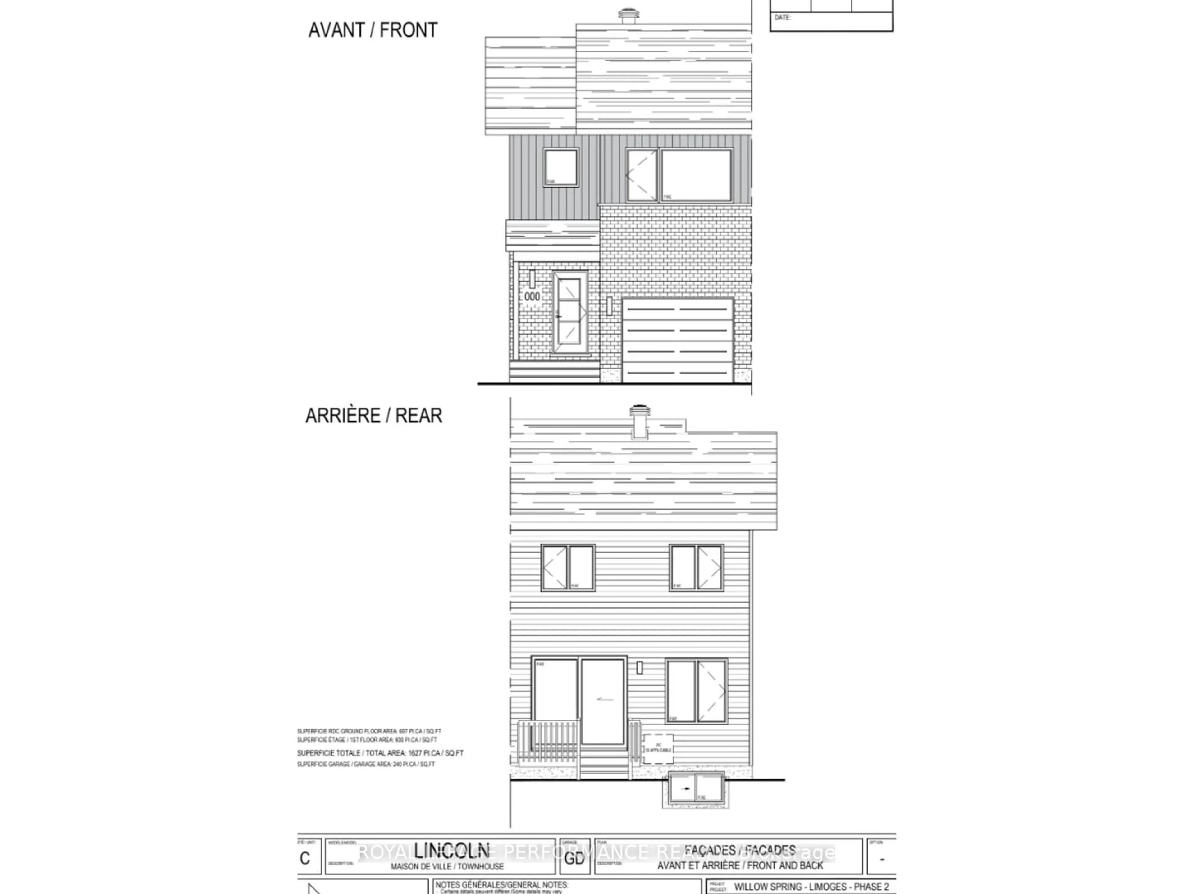 Floor plan for TH-166A Cypress St, The Nation Ontario K0A 2M0