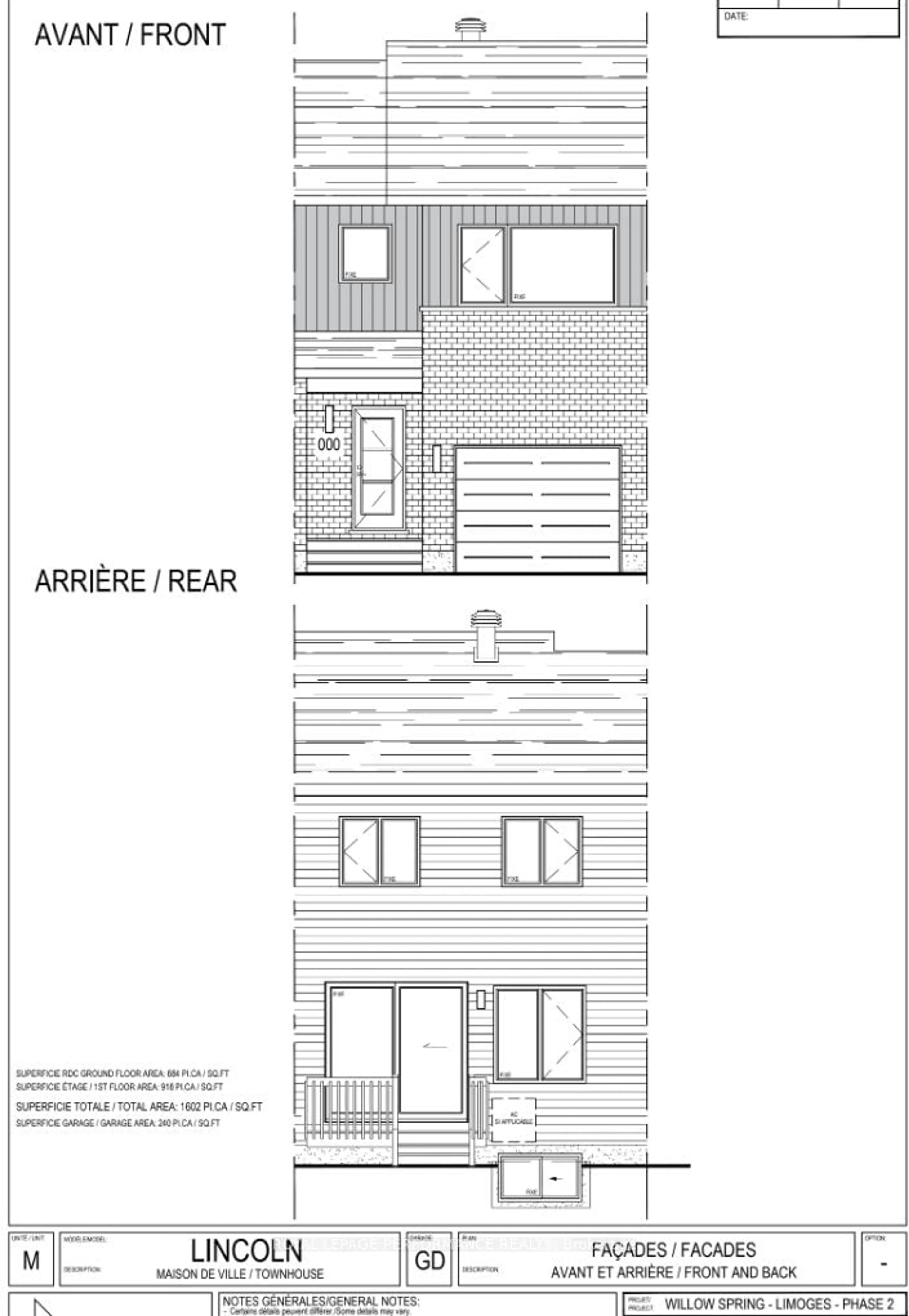 Floor plan for TH-152C Cypress St, The Nation Ontario K0A 2M0