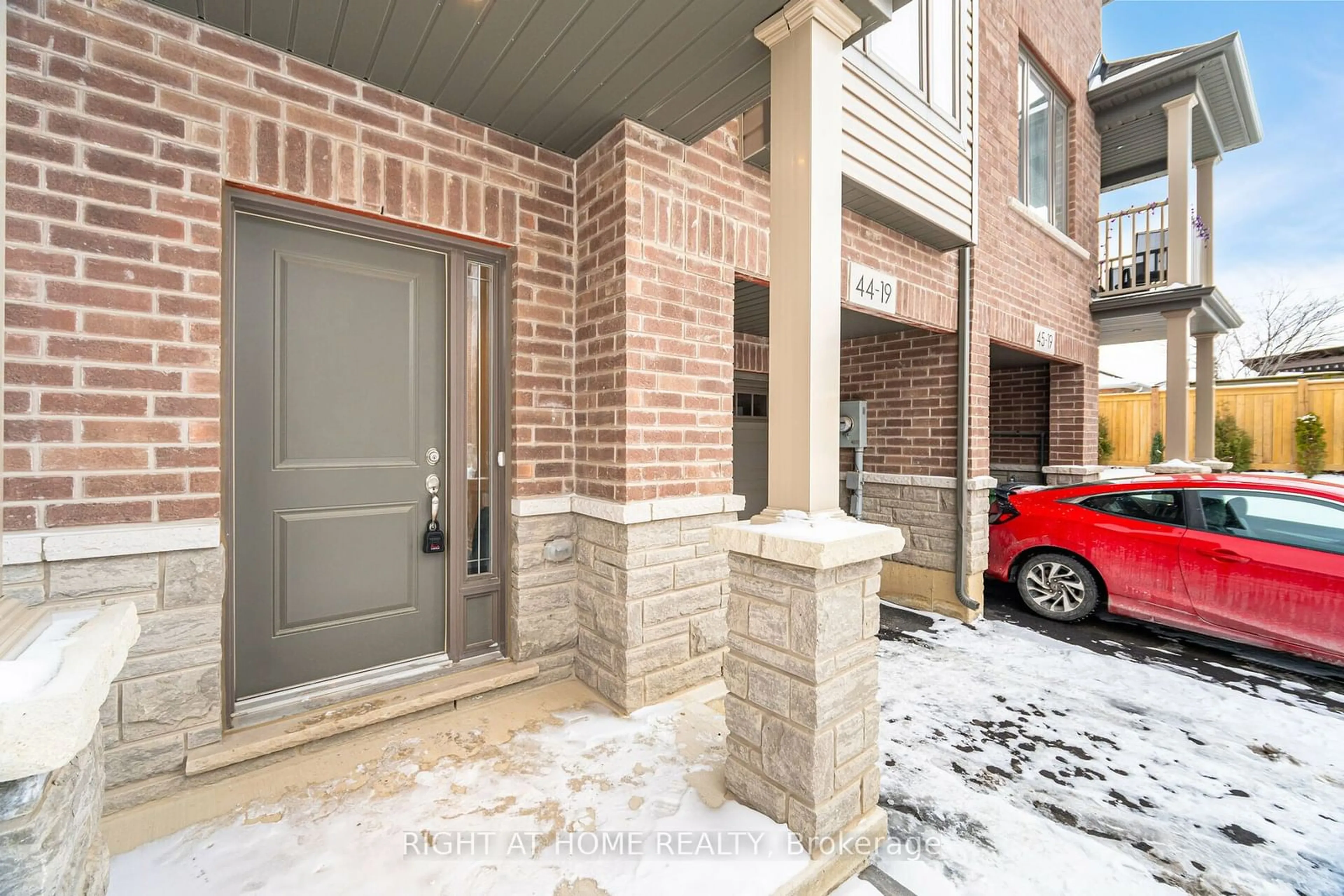 Home with brick exterior material, street for 19 Picardy Dr #44, Hamilton Ontario L8J 0M7