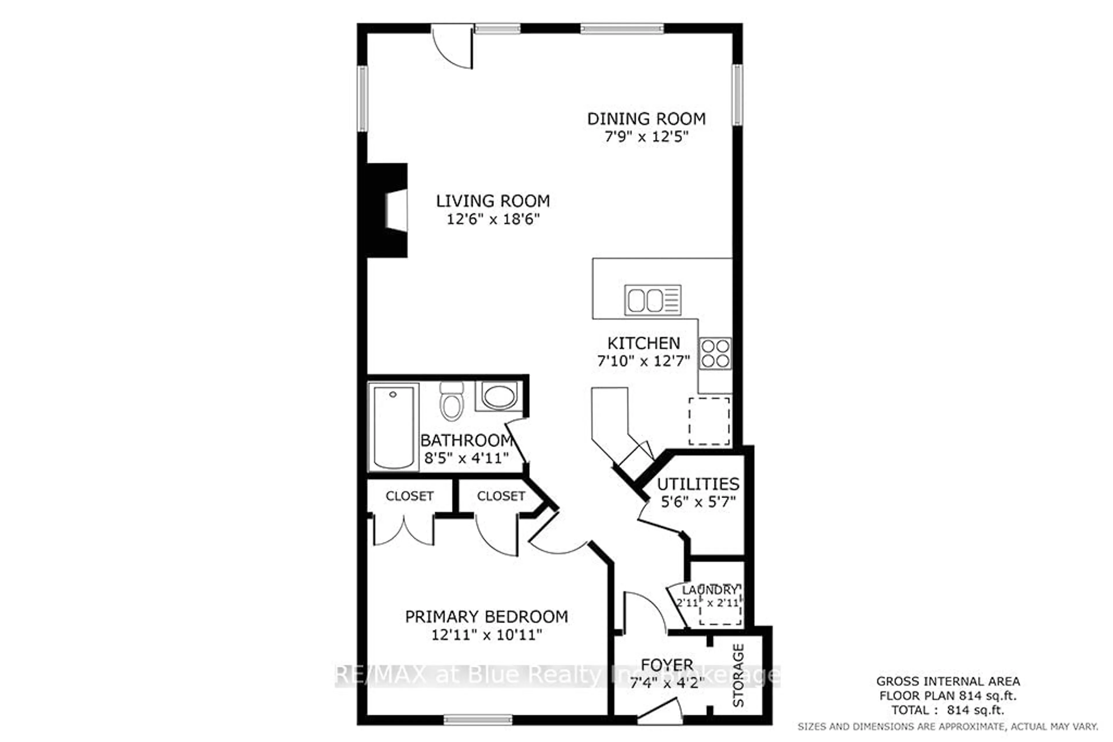 Floor plan for 184 SNOWBRIDGE Way #109, Blue Mountains Ontario L9Y 3Z2