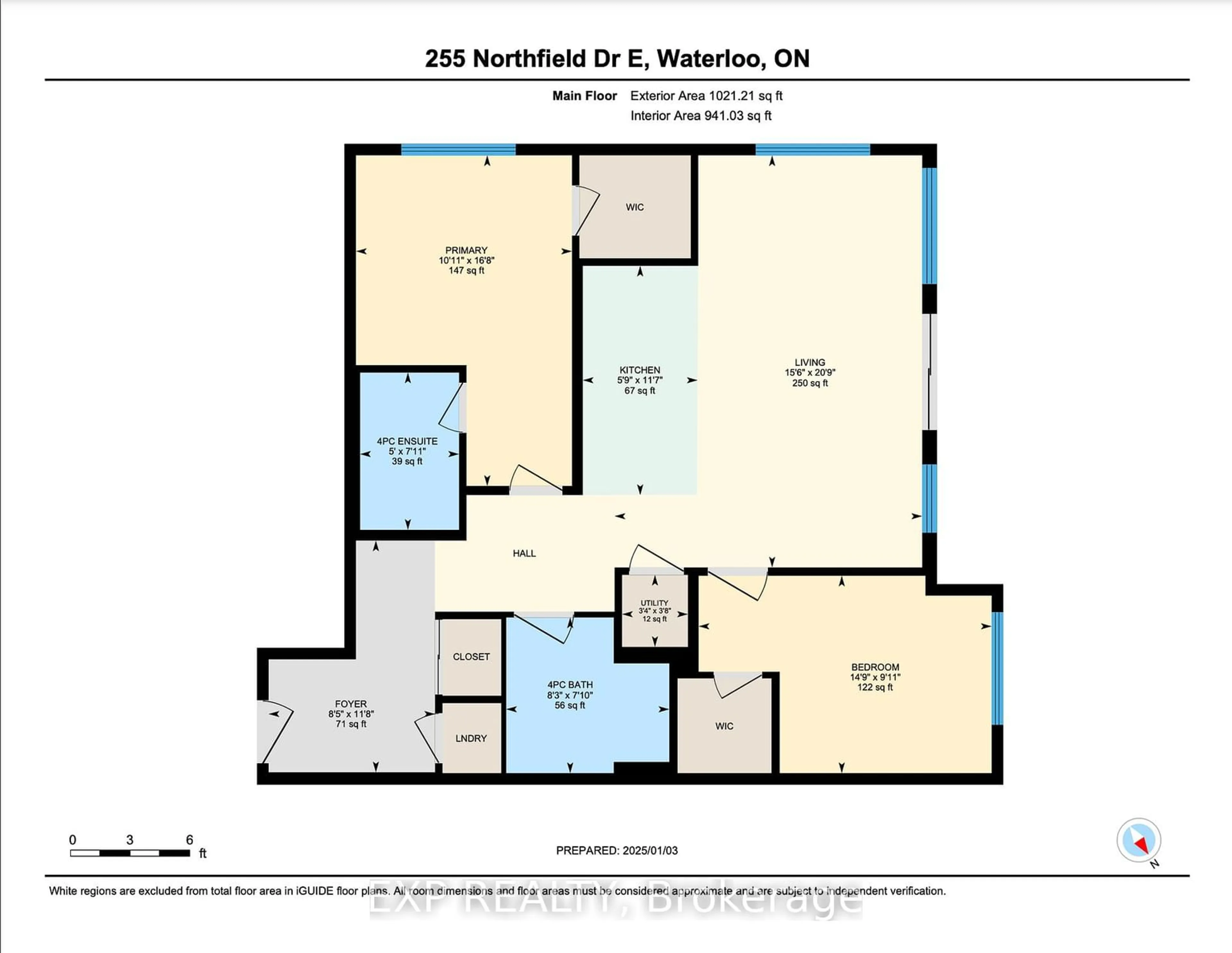 Floor plan for 255 Northfield Dr #501, Waterloo Ontario N2K 0G5