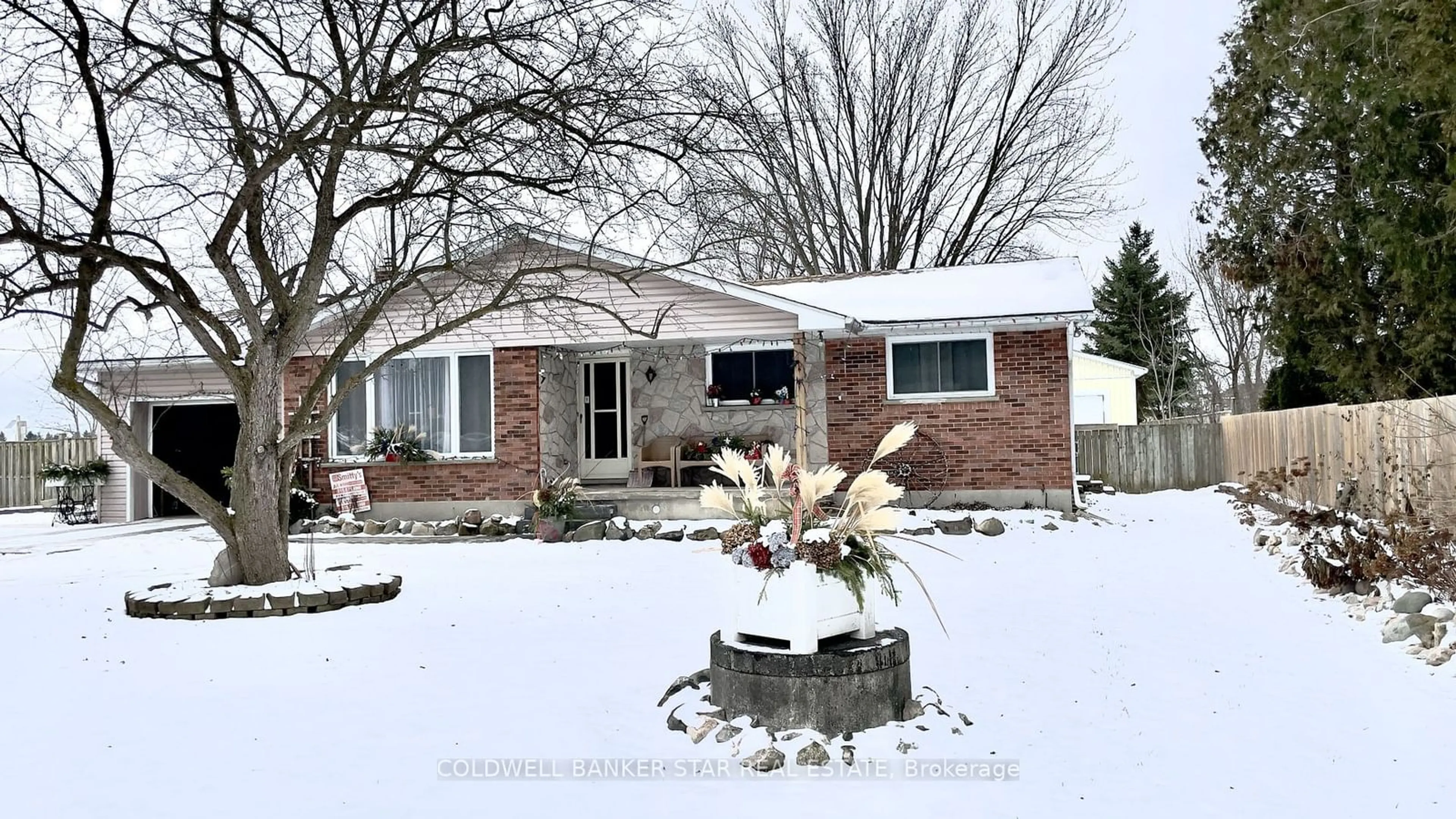 Home with brick exterior material, street for 1 East Williams St, North Middlesex Ontario N0M 1A0