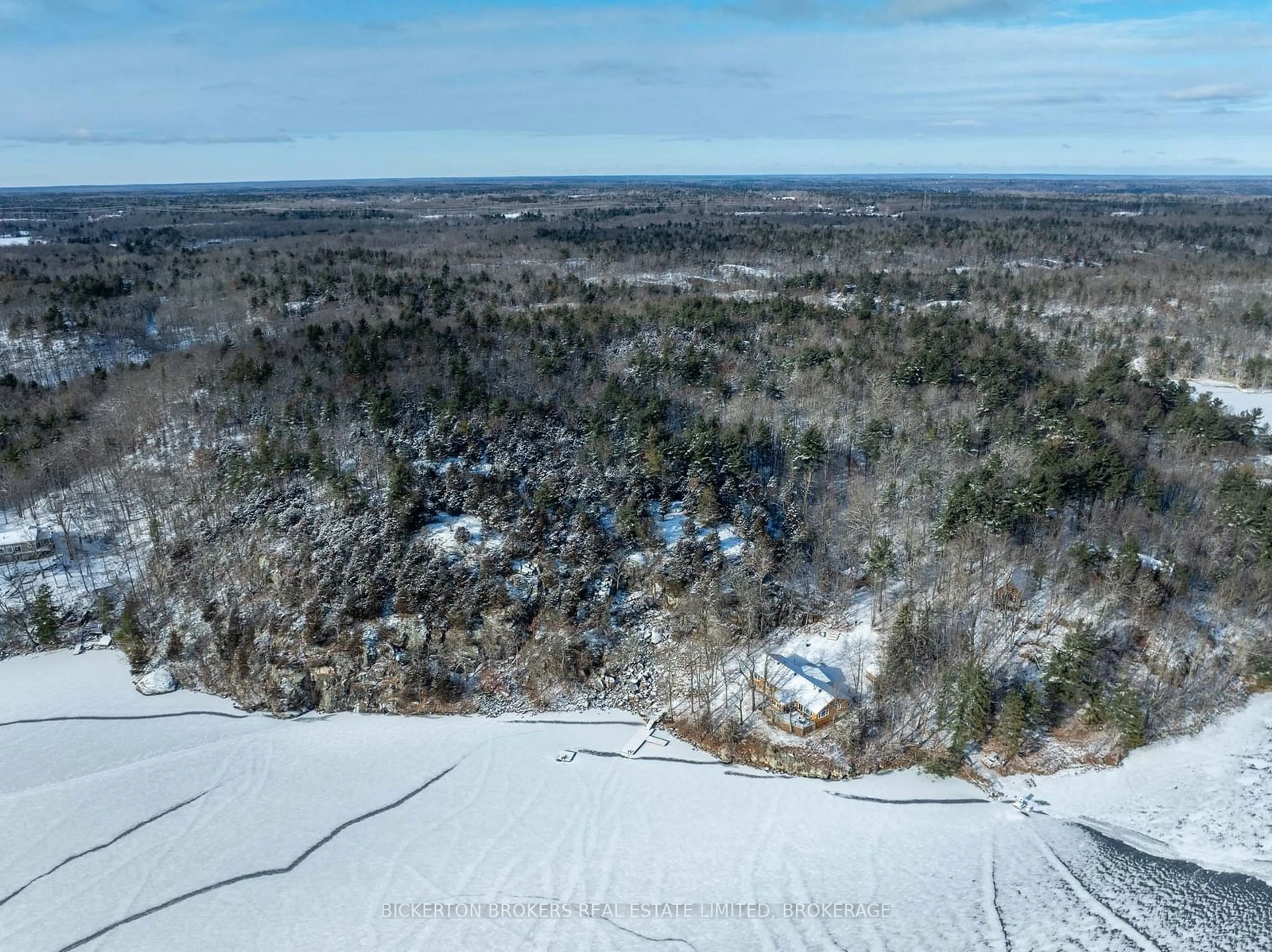 A pic from outside/outdoor area/front of a property/back of a property/a pic from drone, forest/trees view for 105 Taber Hill Lane, Rideau Lakes Ontario K0G 1E0